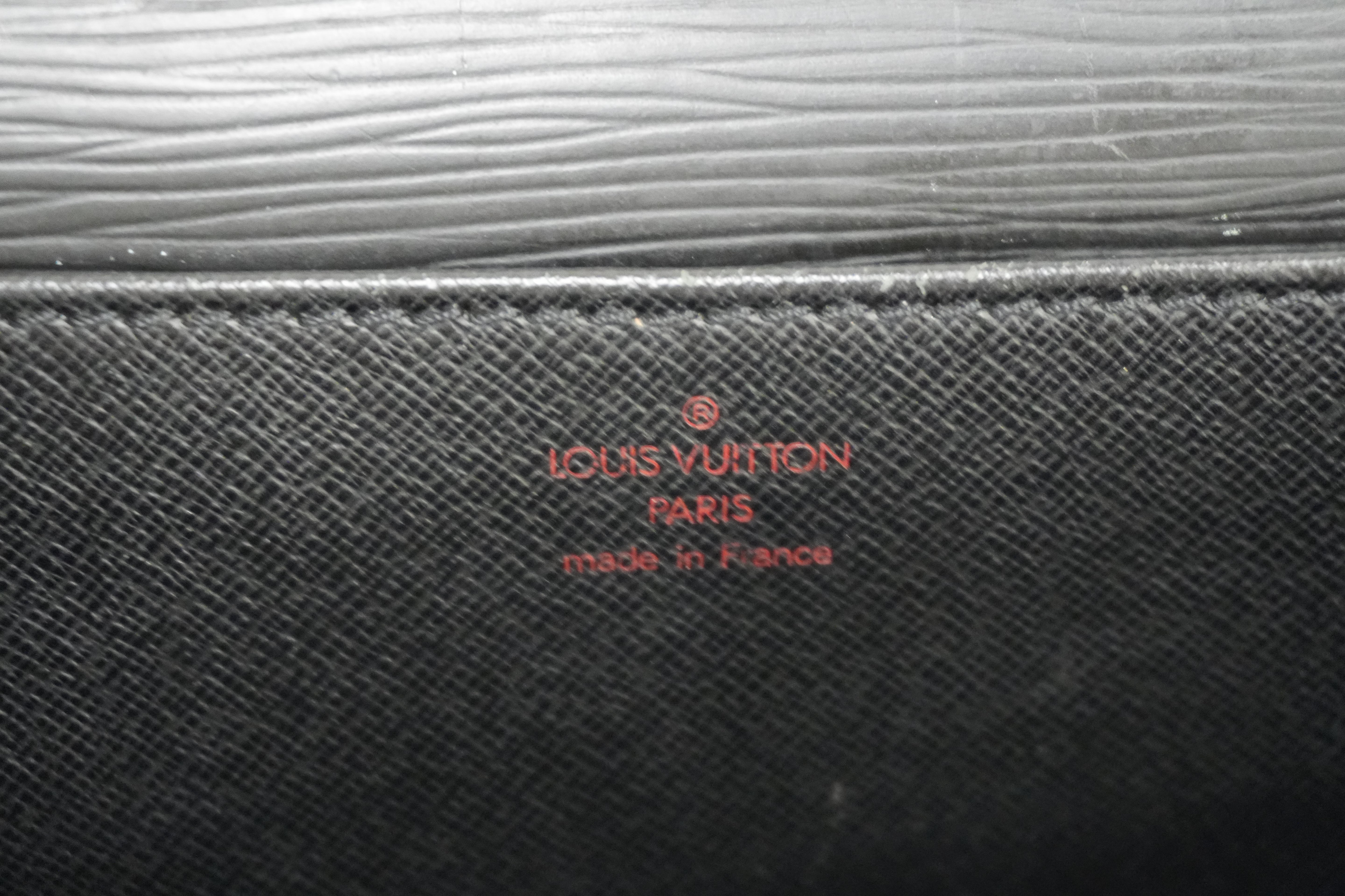 Pre-owned Louis Vuitton Epi Serviette Ambasador Briefcase Black