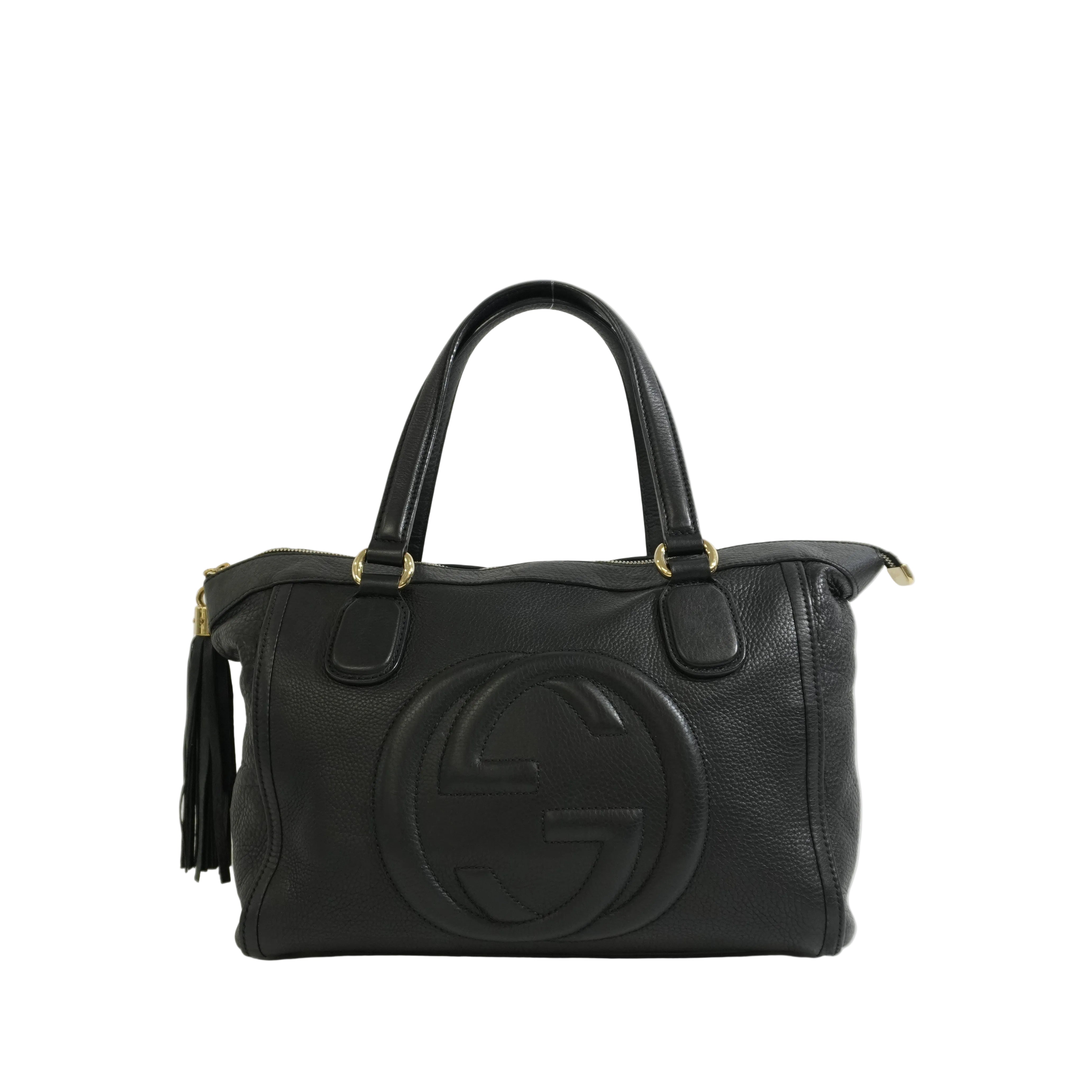 Pre-owned Gucci Soho Tote Bag Black