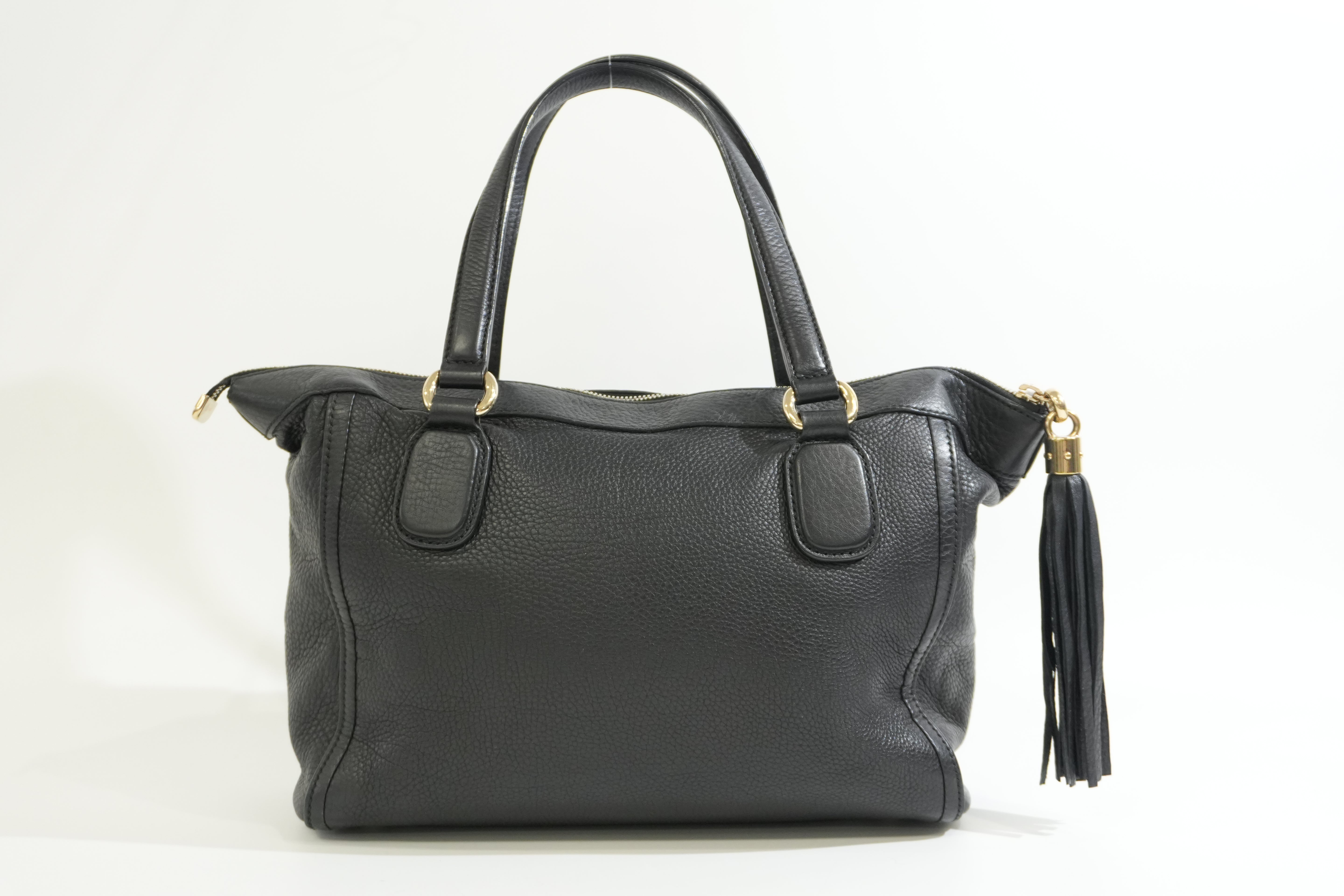 Pre-owned Gucci Soho Tote Bag Black