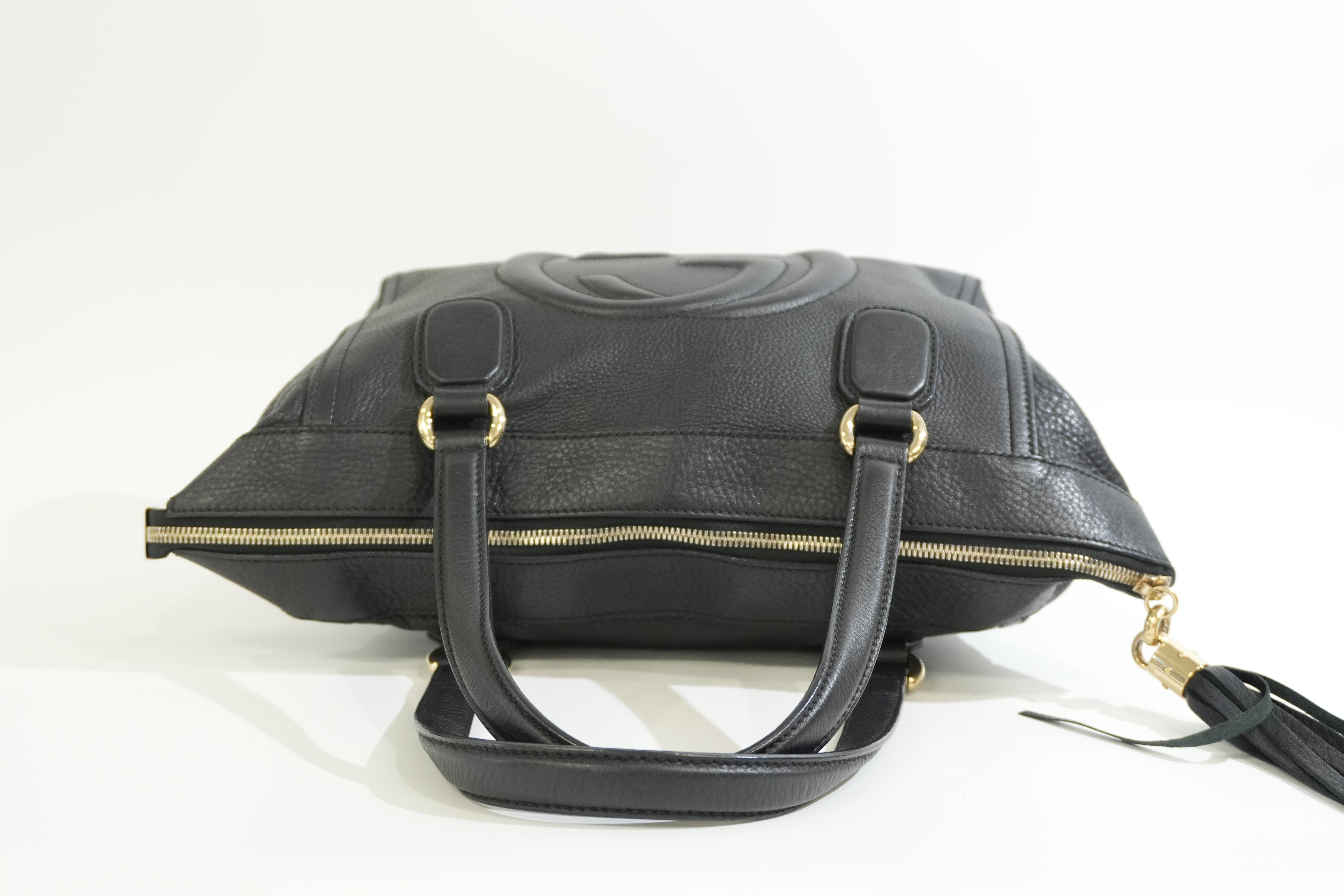 Pre-owned Gucci Soho Tote Bag Black