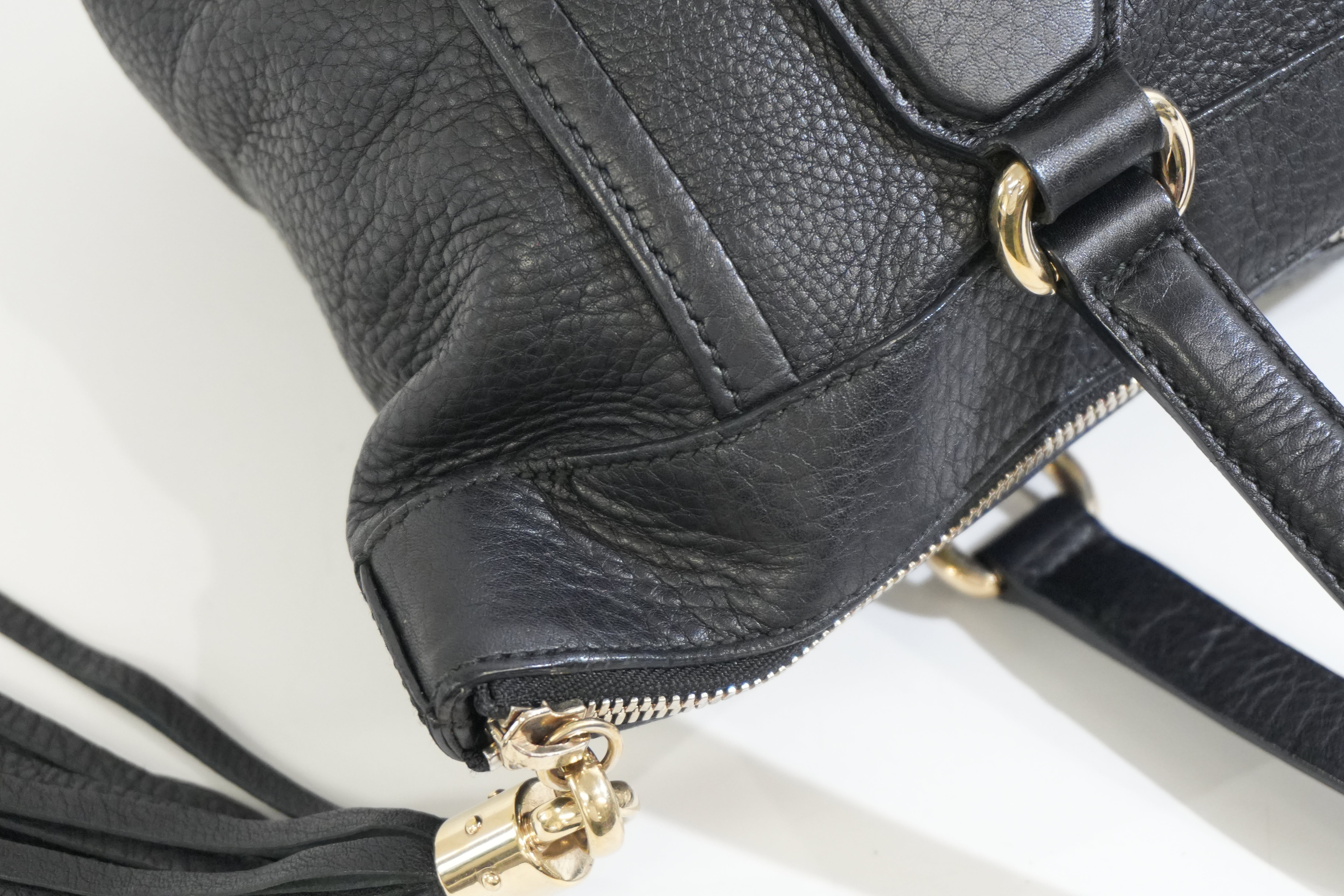 Pre-owned Gucci Soho Tote Bag Black