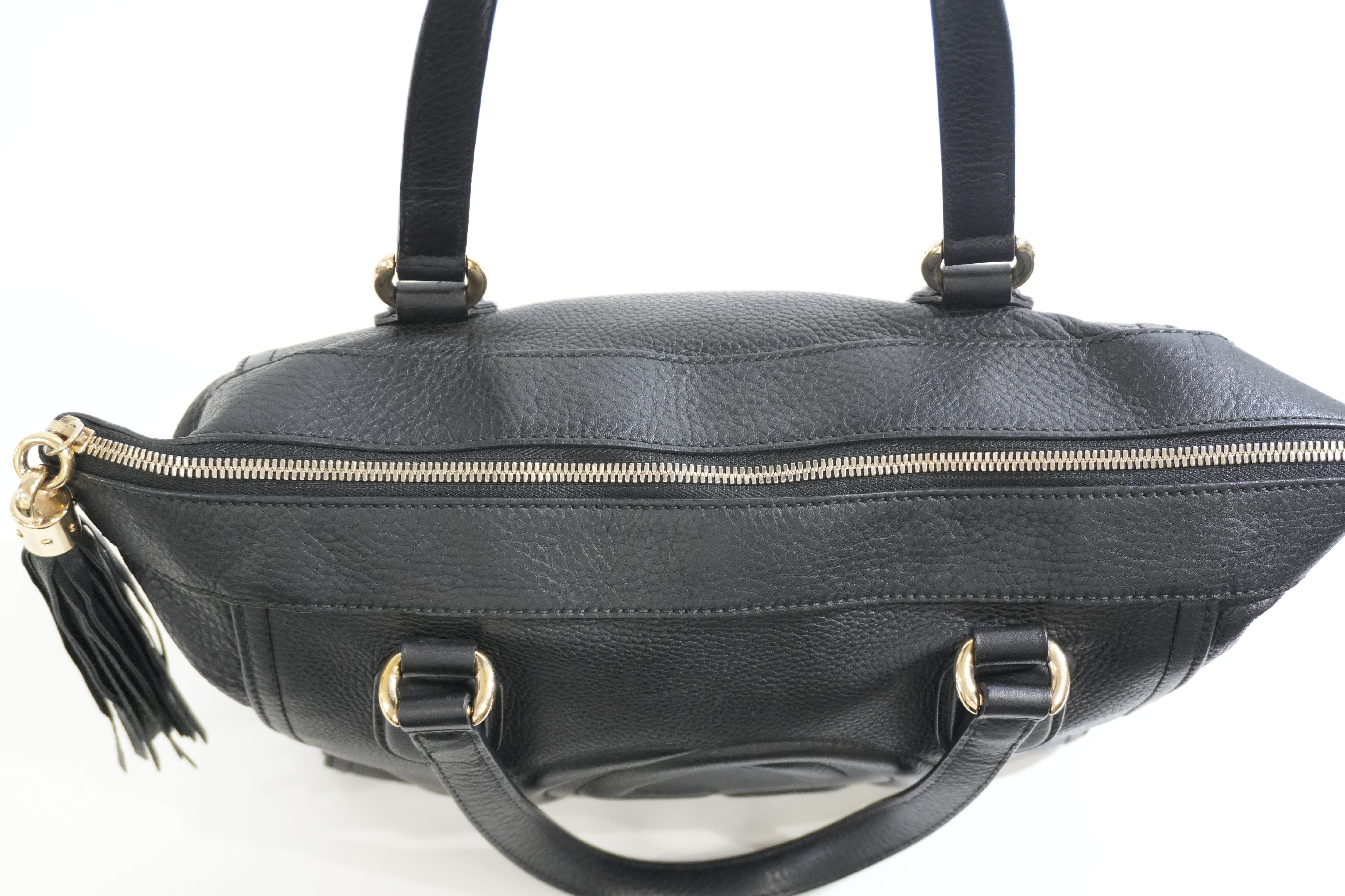 Pre-owned Gucci Soho Tote Bag Black