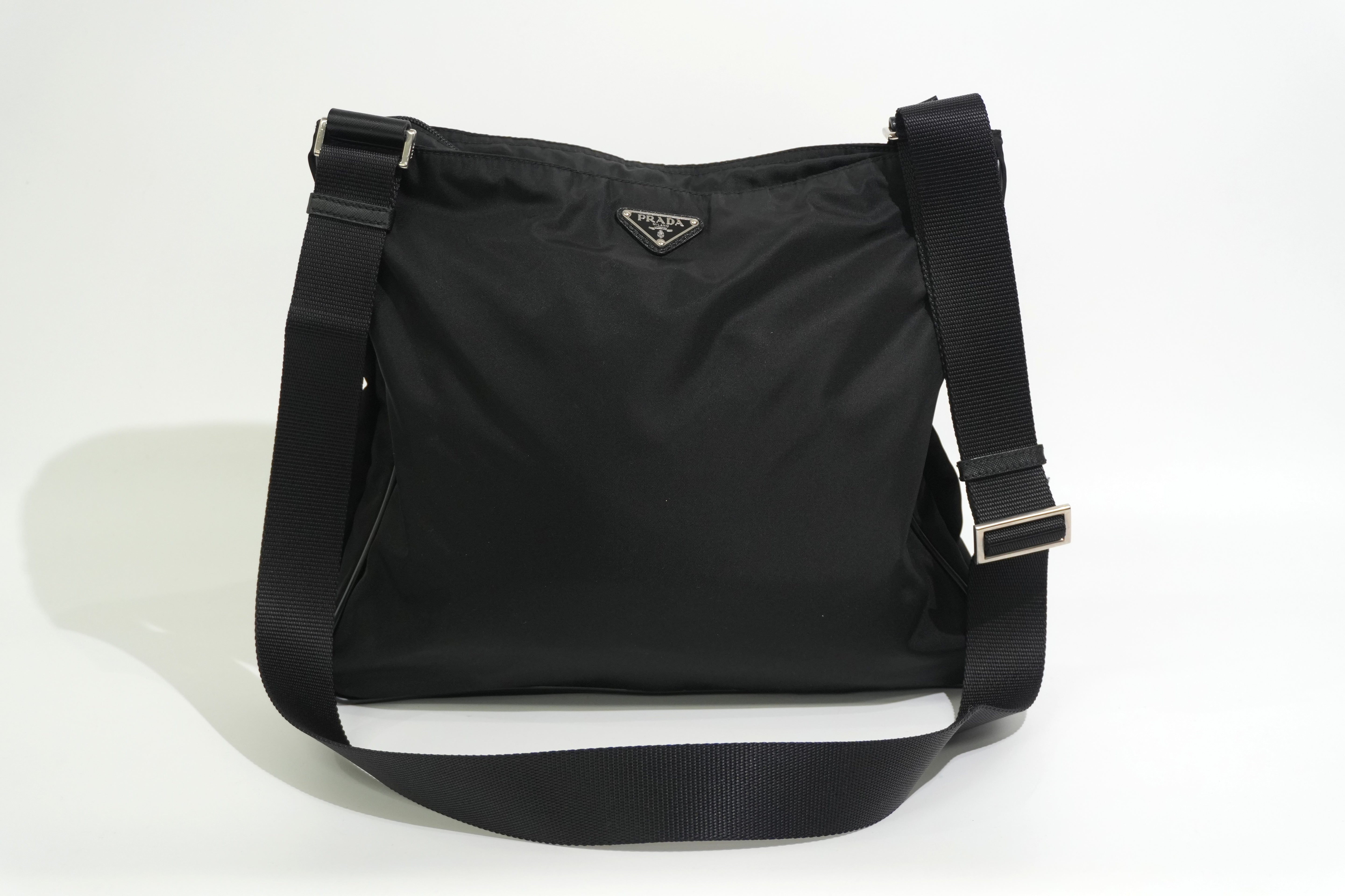Pre-owned Prada Nylon Crossbody Bag Black