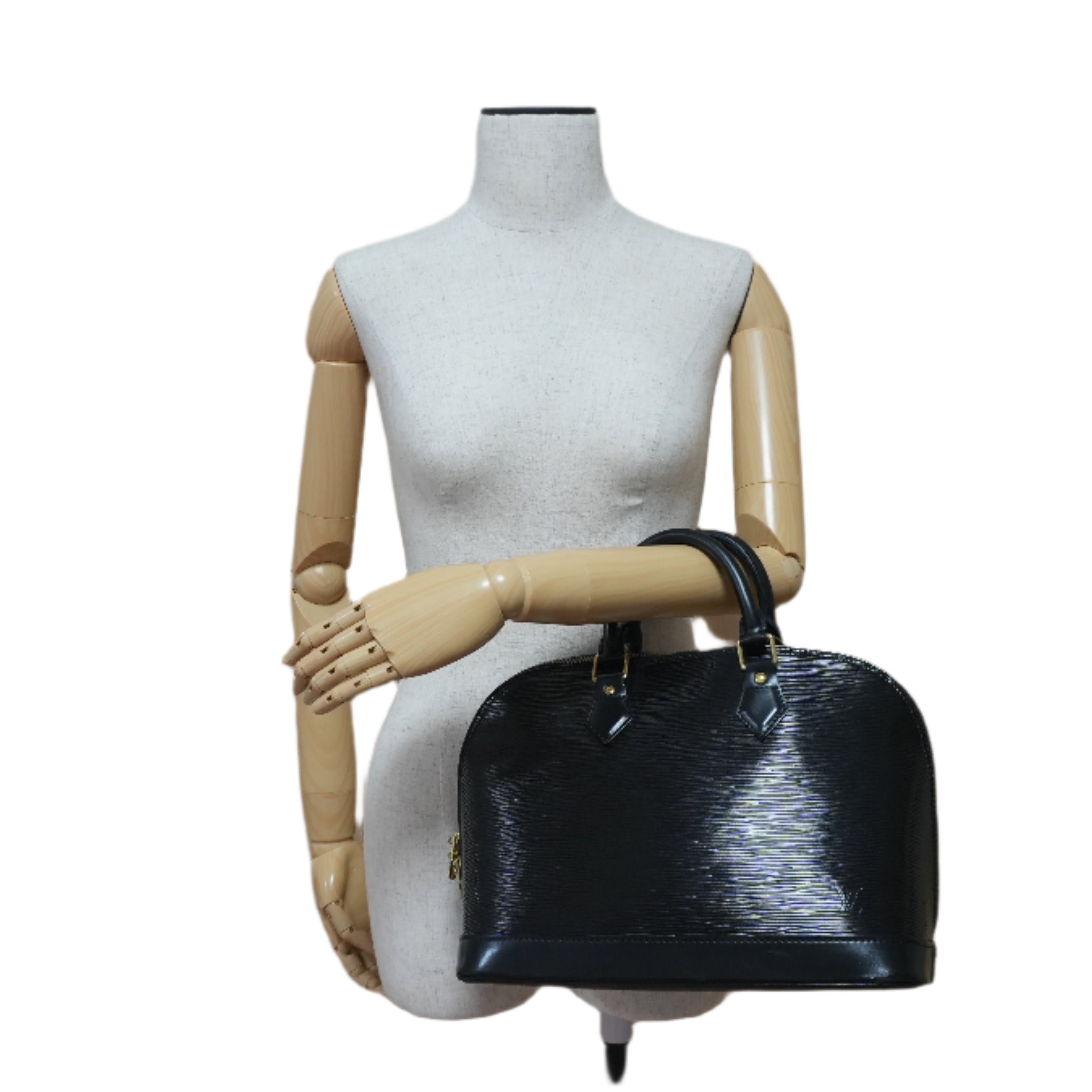 Louis Vuitton Epi Alma PM Handbag Black Used