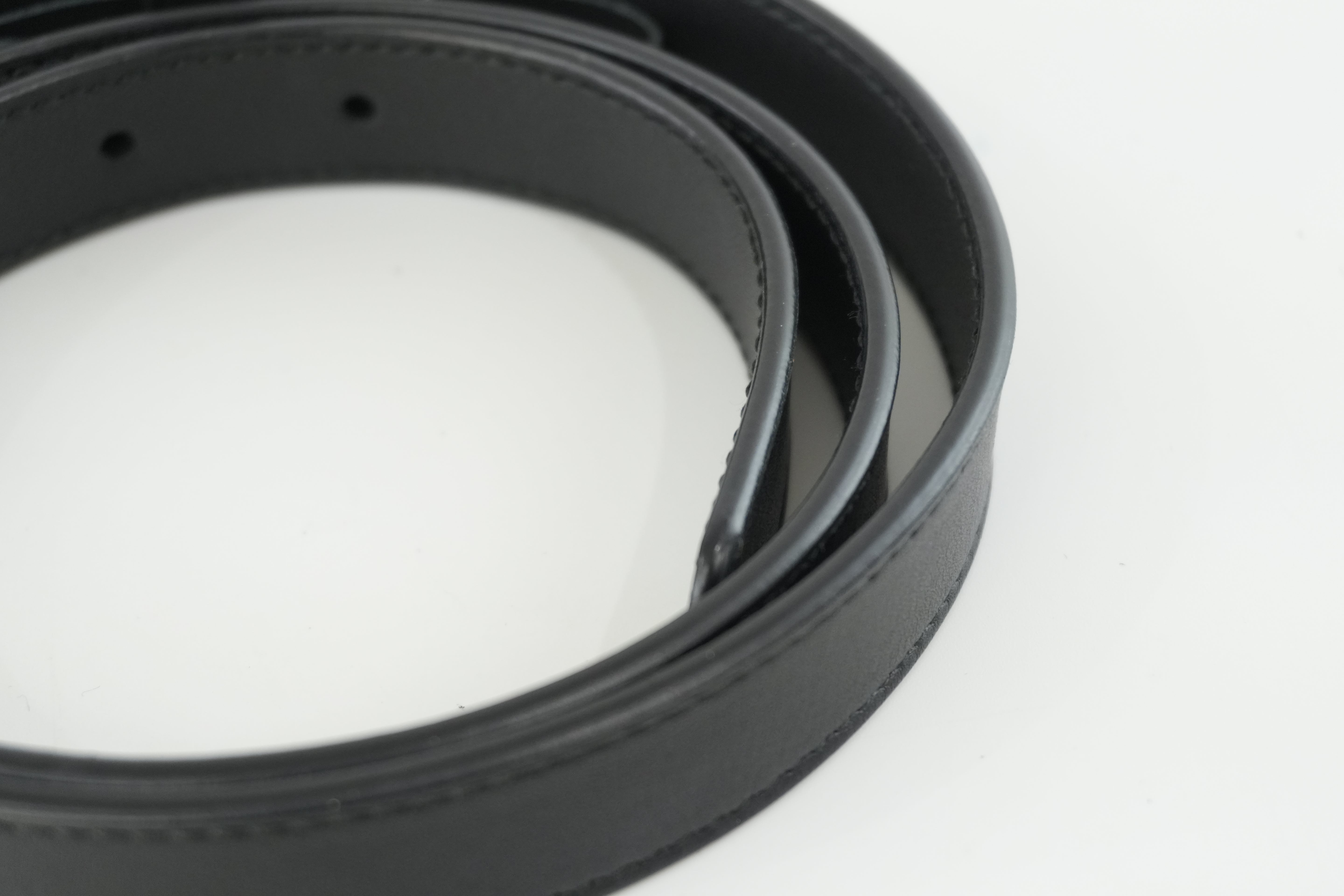 Gucci Double G Belt Leather Black Used