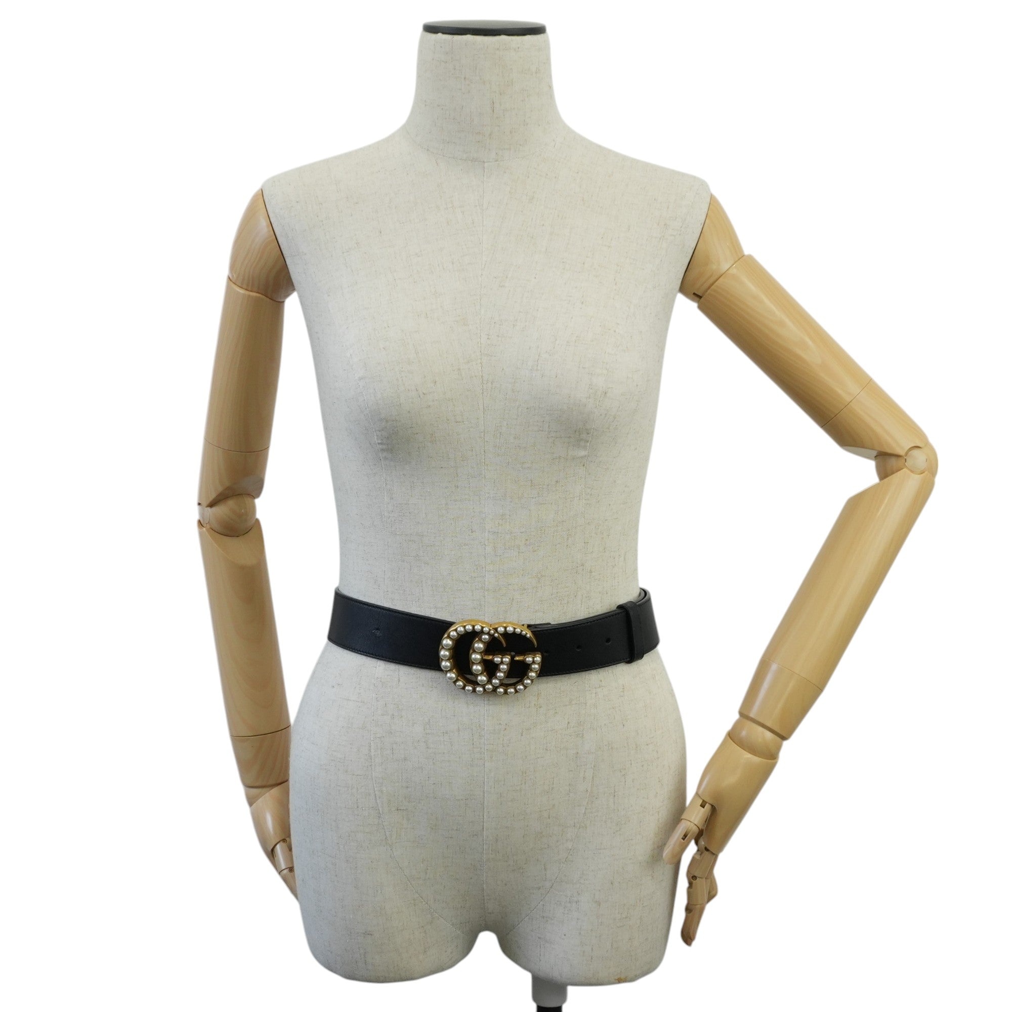 Gucci GG Marmont Belt Leather Black Used