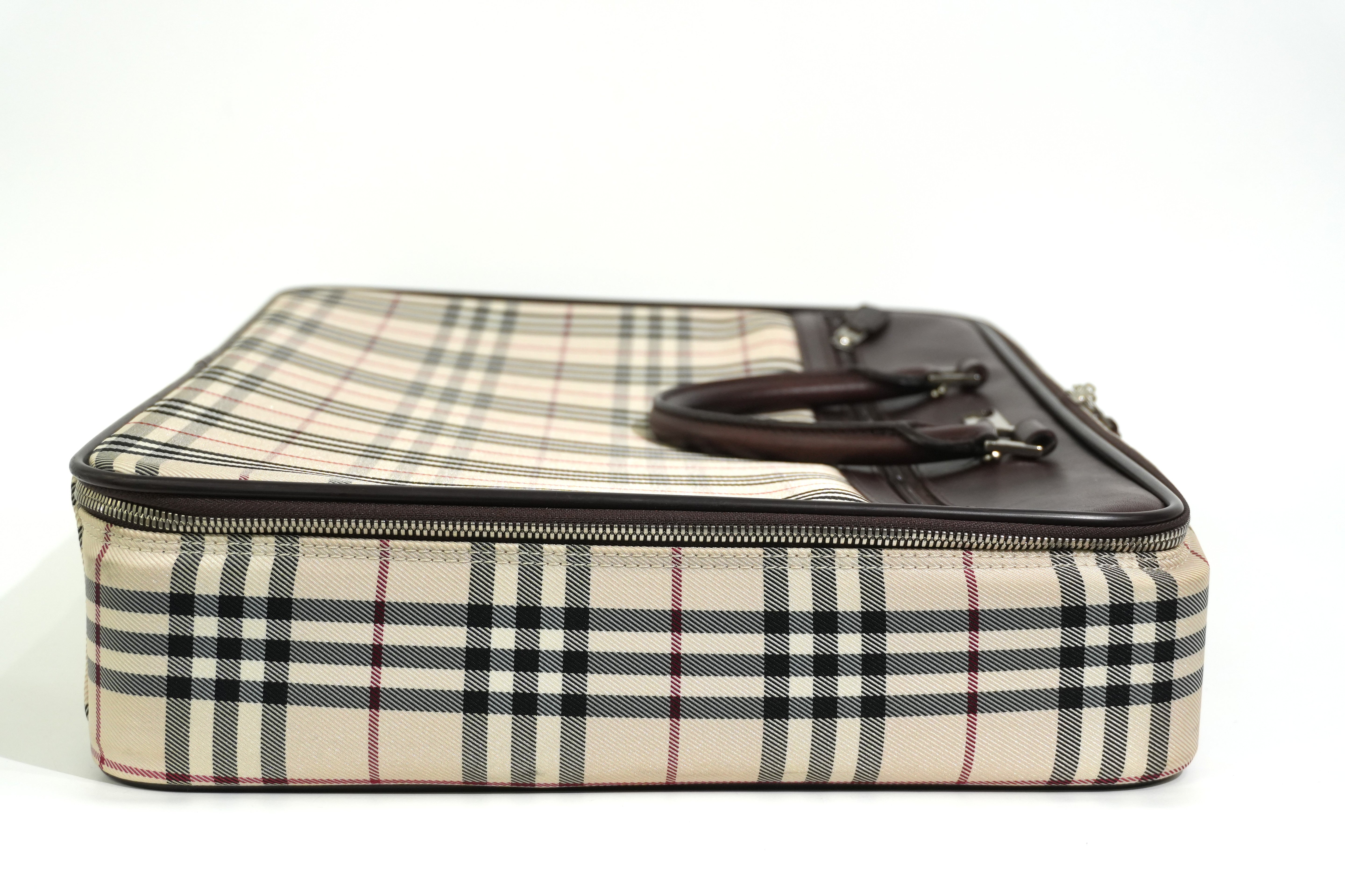 Pre-owned Burberry Nova Check Business Bag Beige