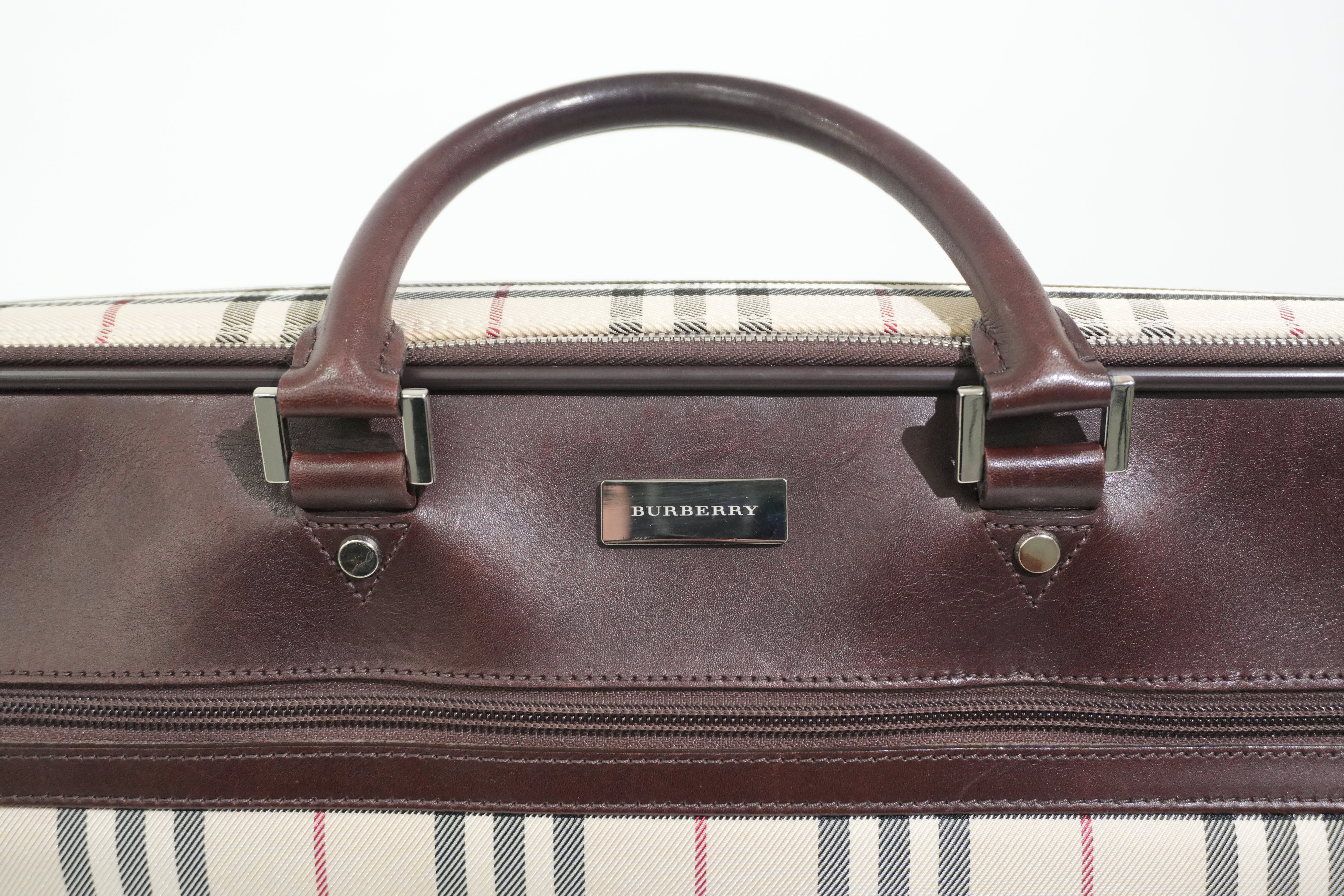 Pre-owned Burberry Nova Check Business Bag Beige