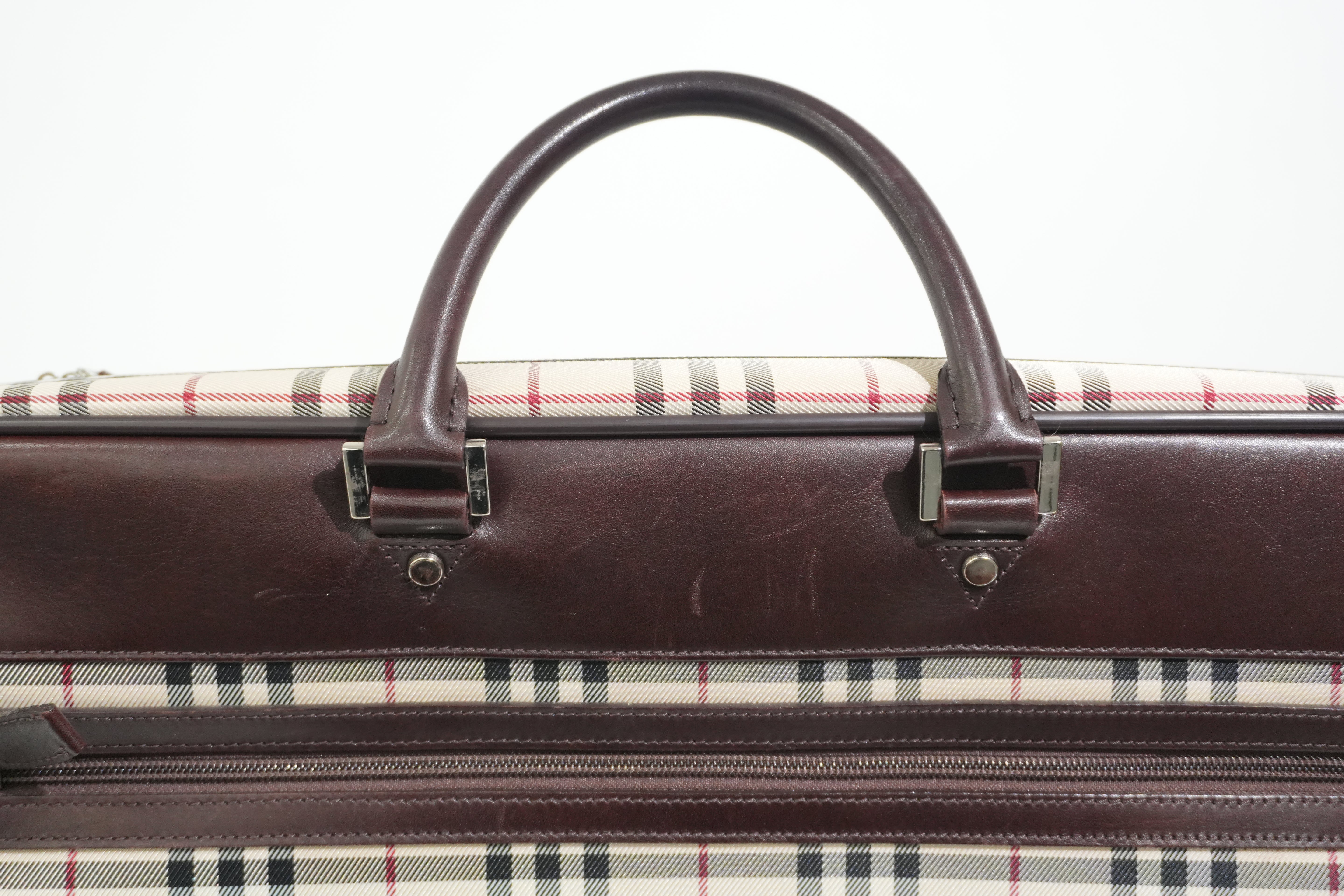 Pre-owned Burberry Nova Check Business Bag Beige