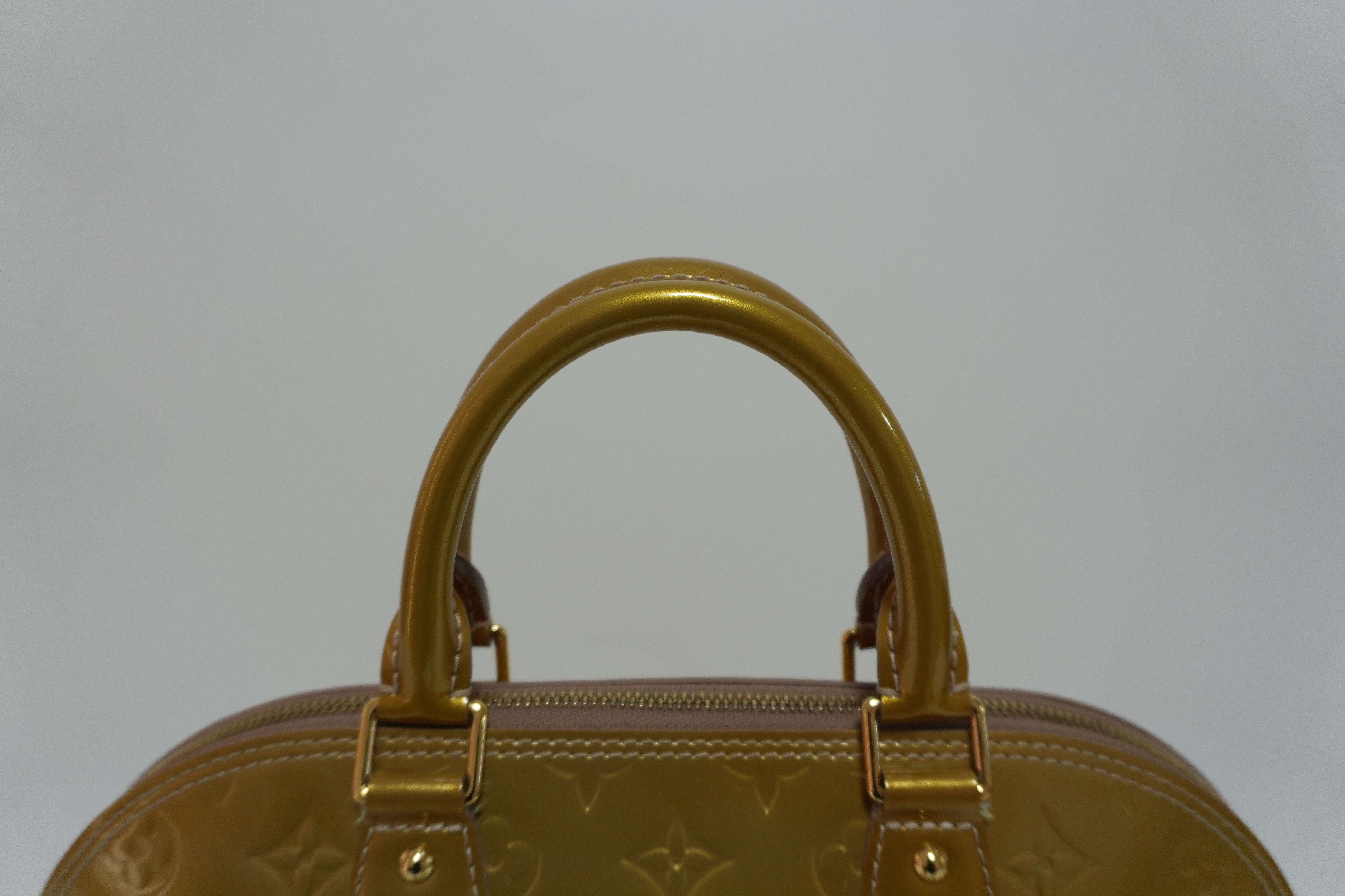 Louis Vuitton Vernis Alma PM Golden Yellow Used