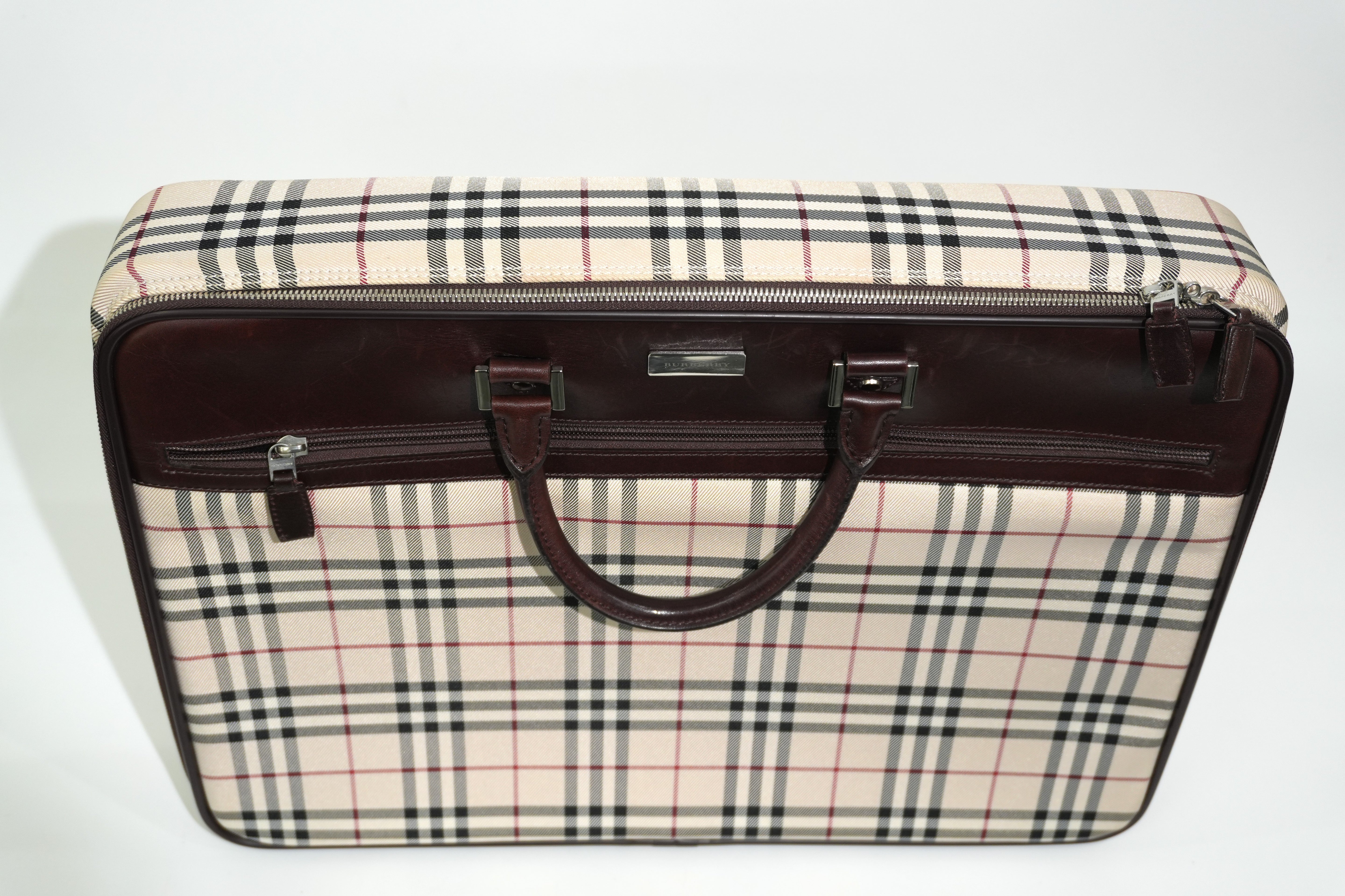 Pre-owned Burberry Nova Check Business Bag Beige