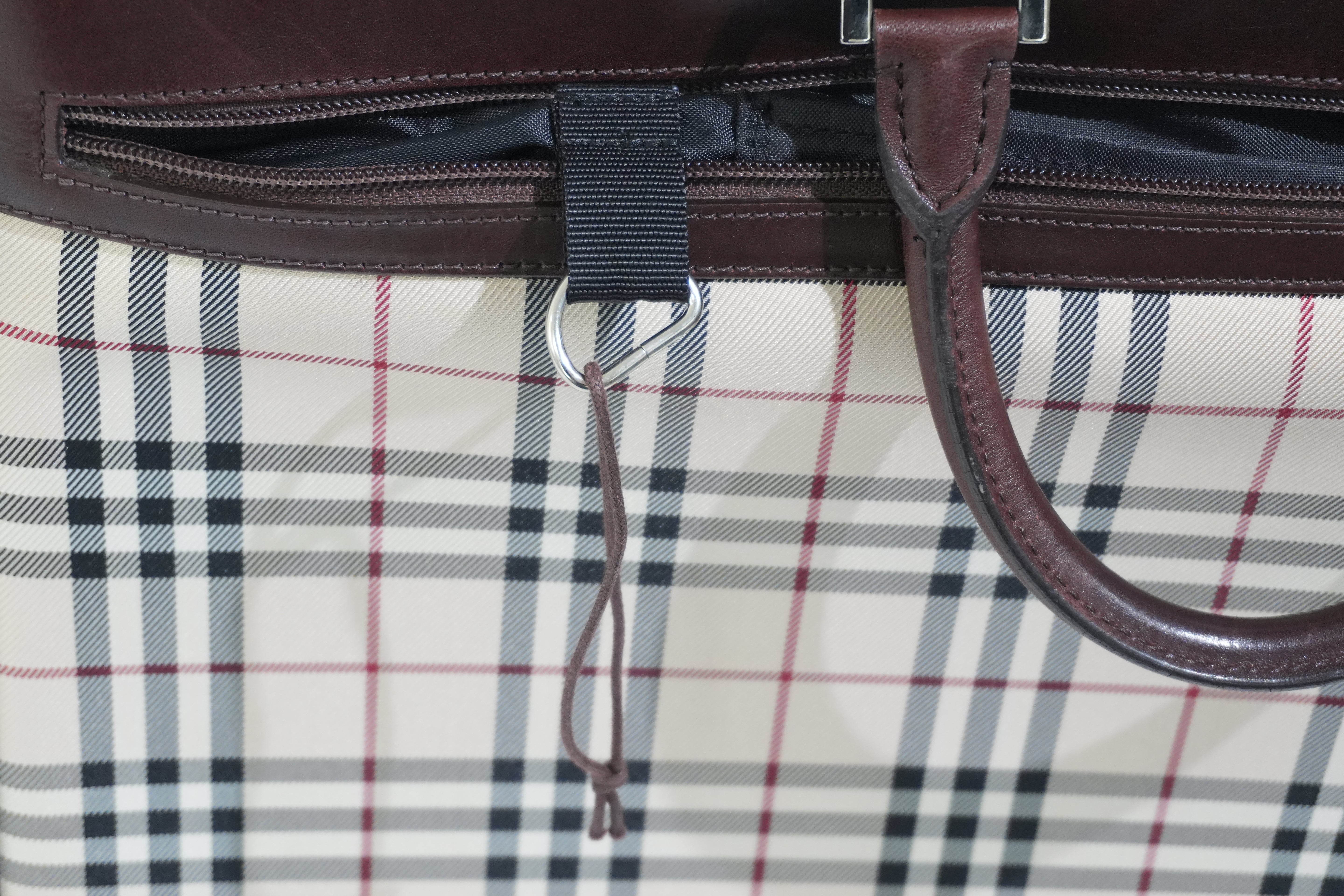 Pre-owned Burberry Nova Check Business Bag Beige