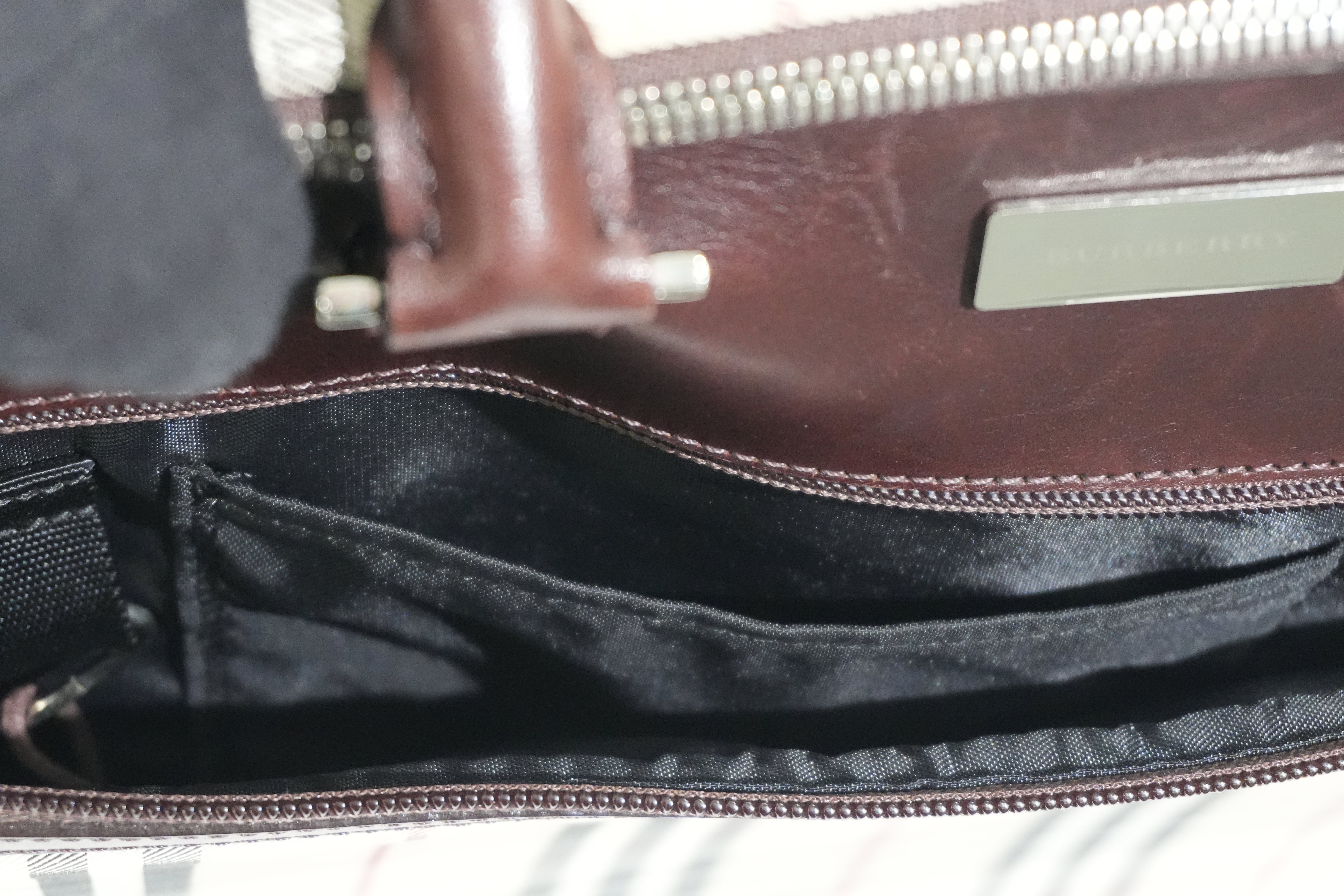 Pre-owned Burberry Nova Check Business Bag Beige