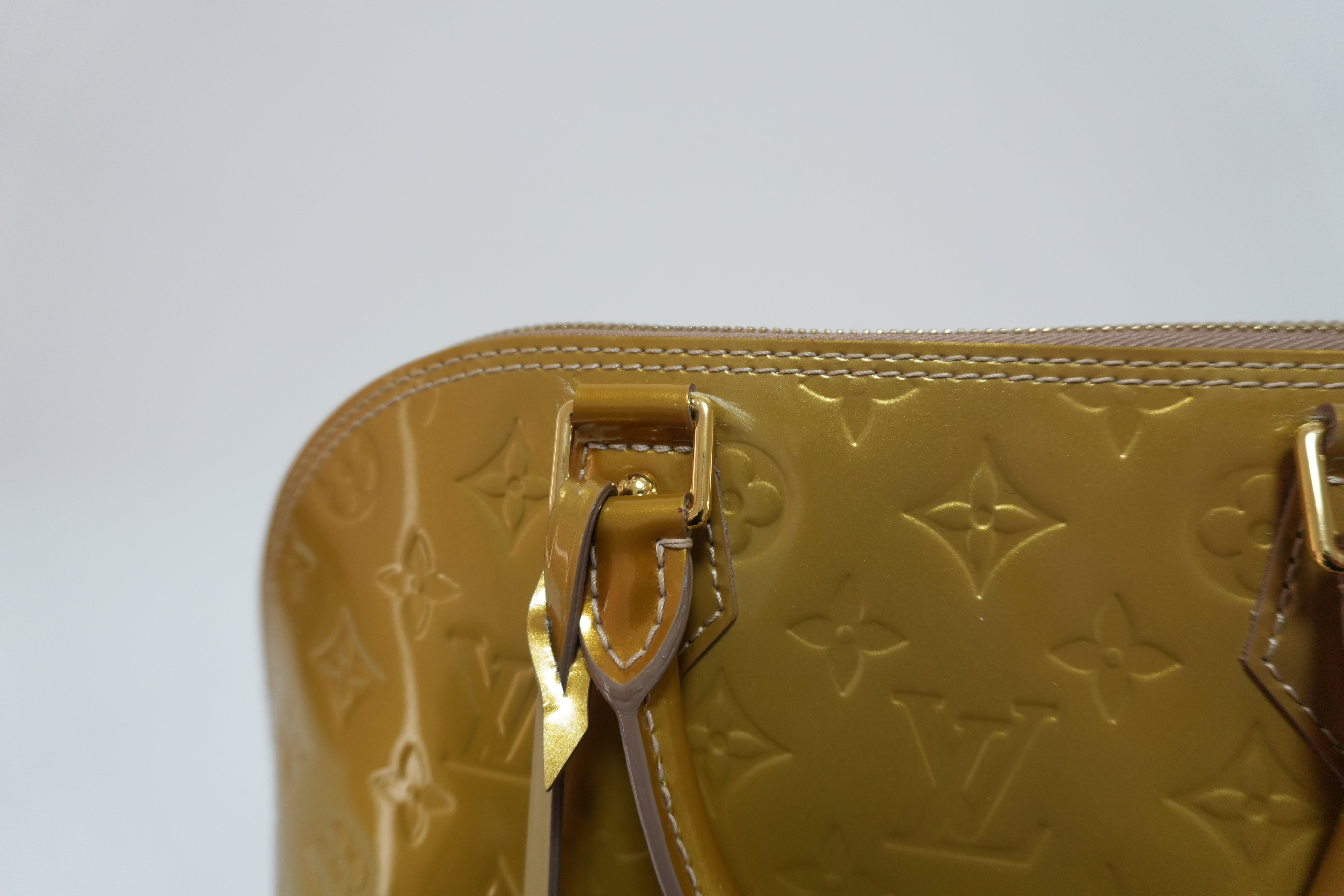 Louis Vuitton Vernis Alma PM Golden Yellow Used
