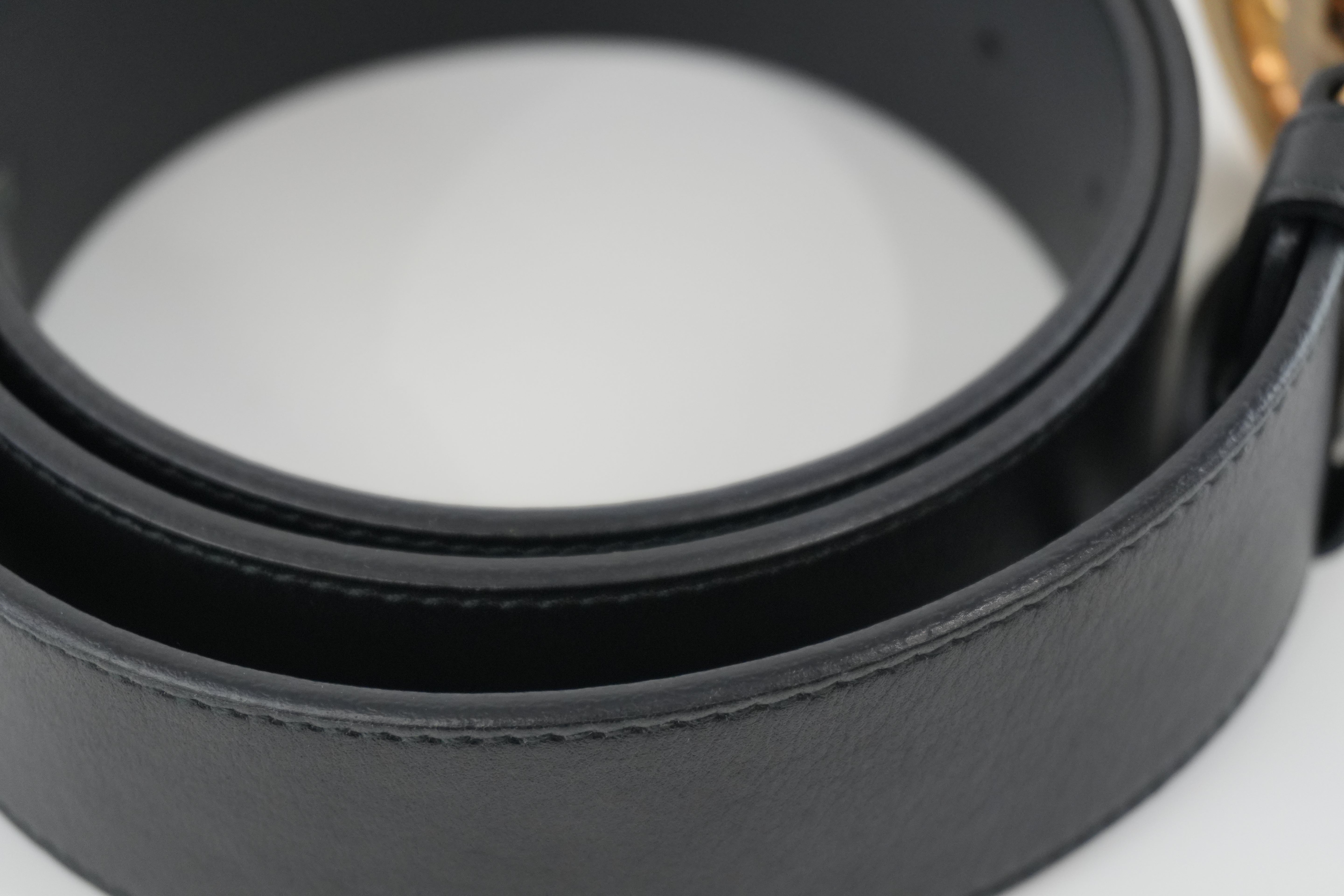 Gucci GG Marmont Belt Leather Black Used