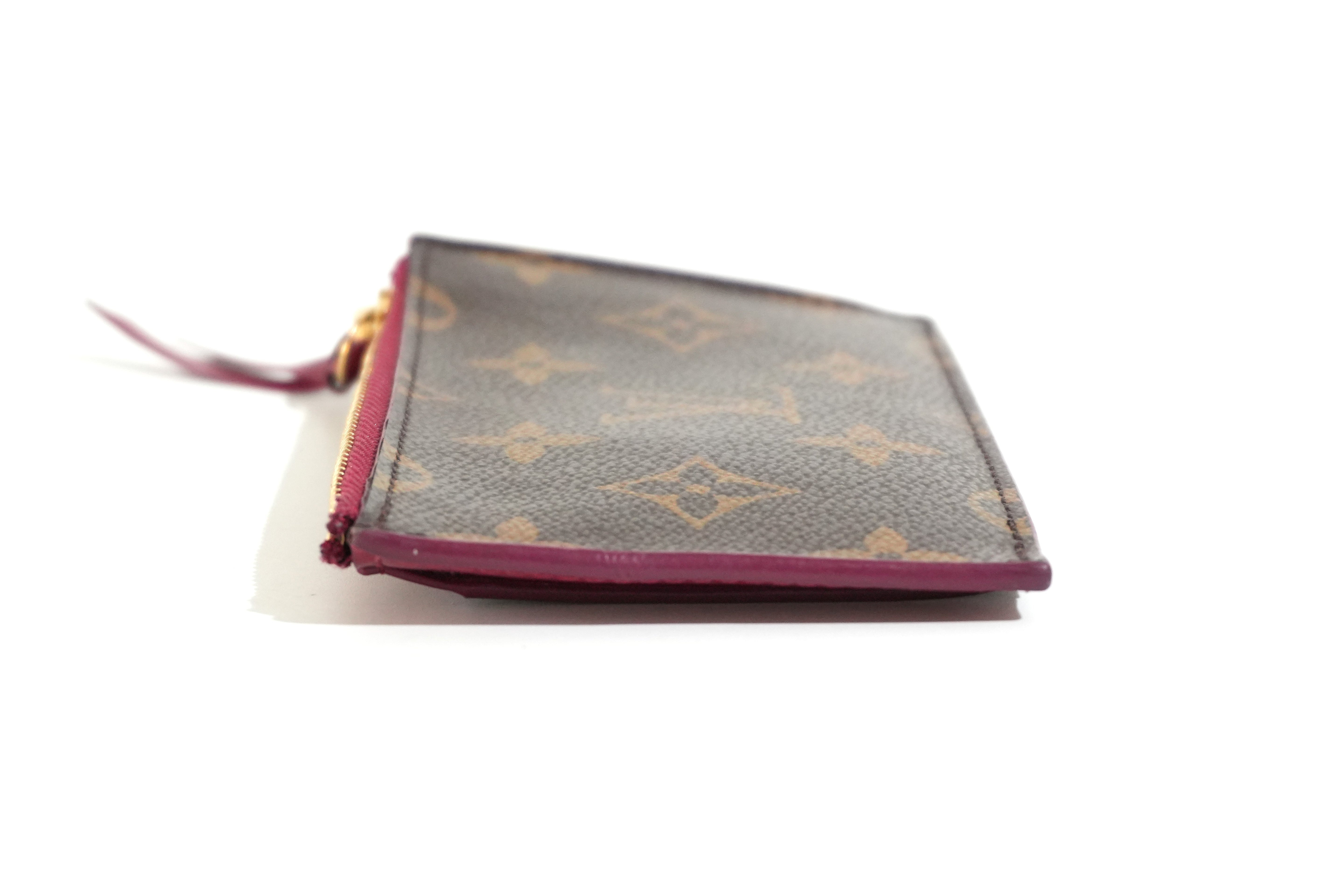 Pre-owned Louis Vuitton Monogram Zippy Card Case Pink
