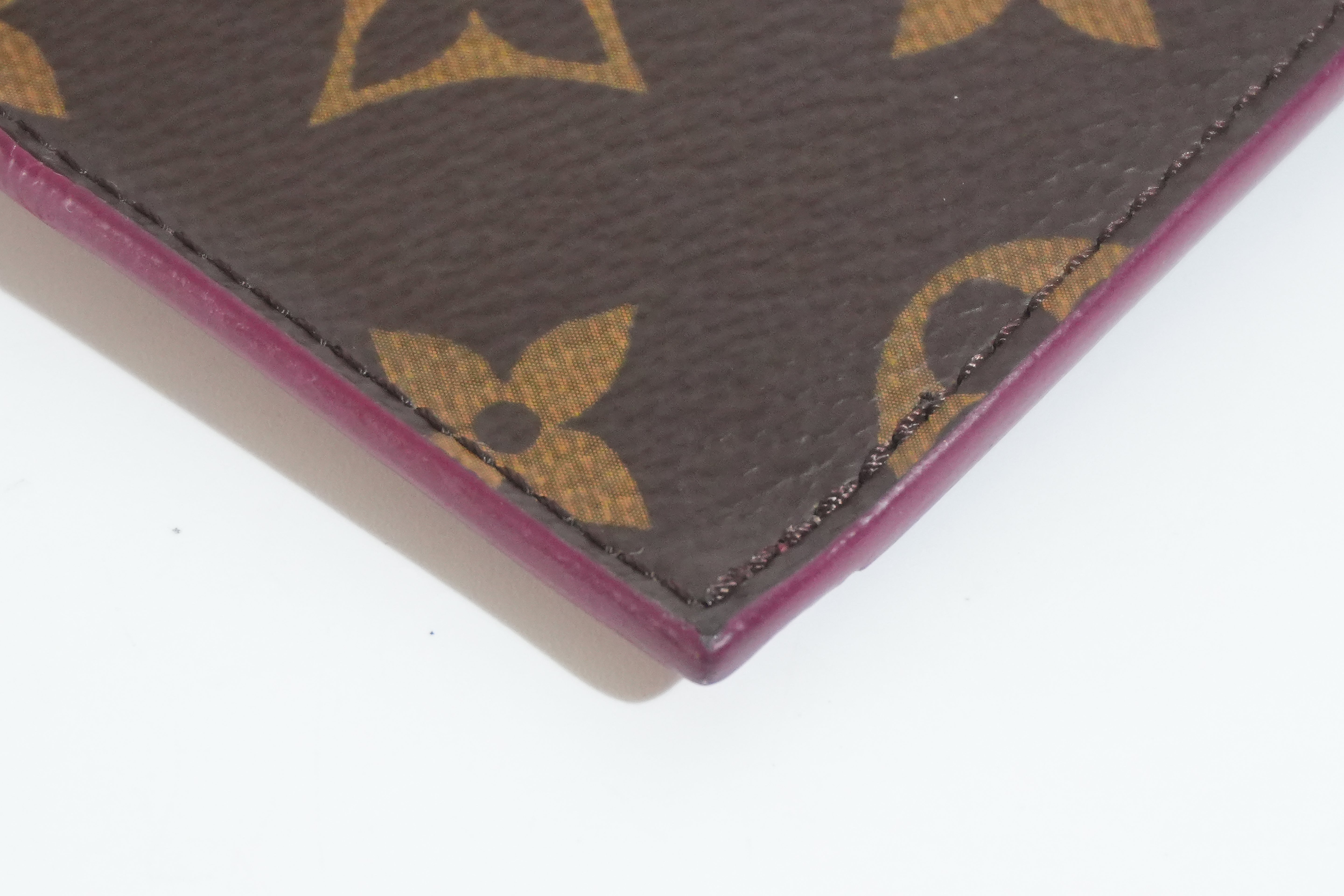 Pre-owned Louis Vuitton Monogram Zippy Card Case Pink