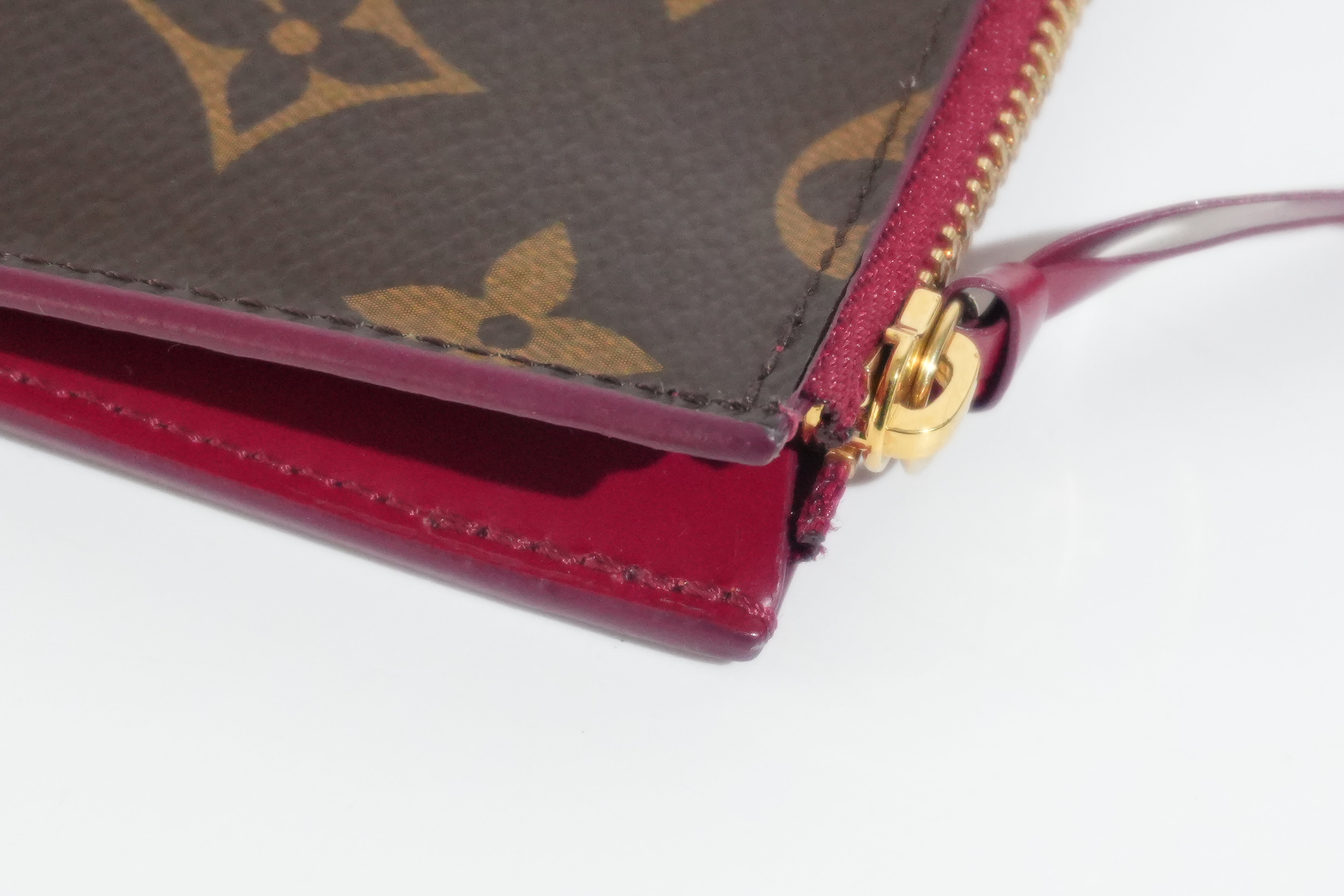 Pre-owned Louis Vuitton Monogram Zippy Card Case Pink
