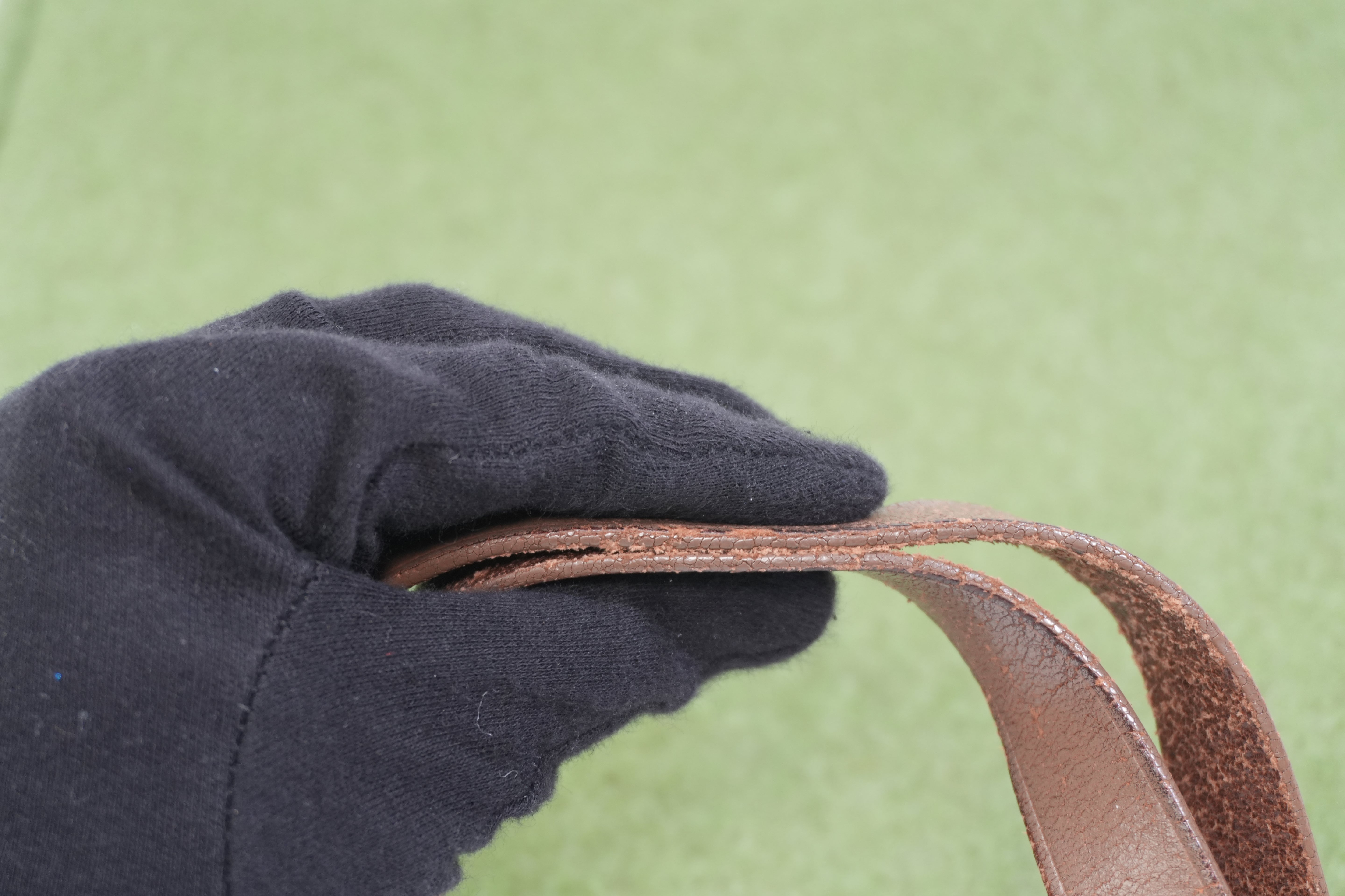 Pre-owned Fendi Wool Felt Shopping Tote Bag Green