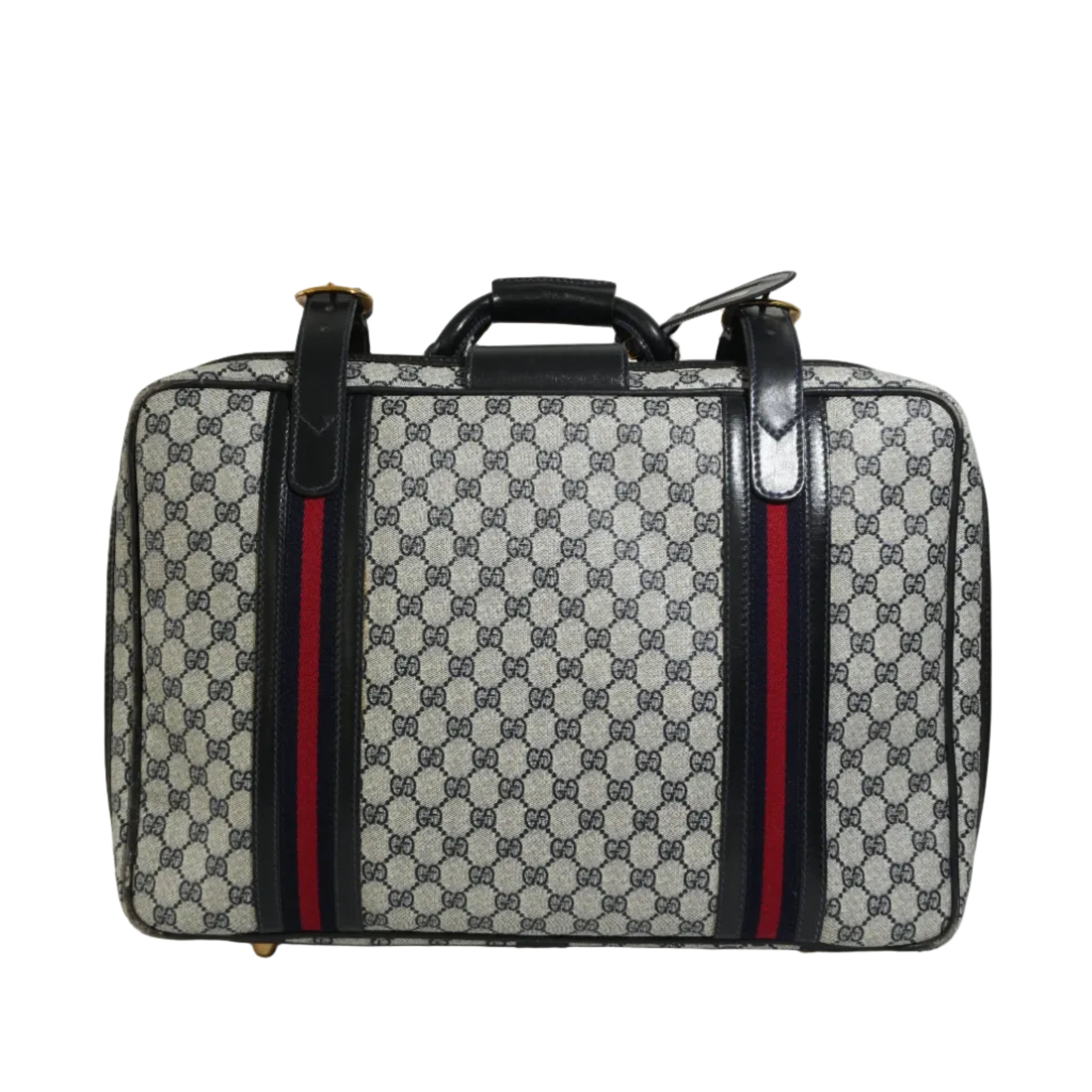 Pre-owned Gucci Ophidia Carry On Luggage Navy Blue