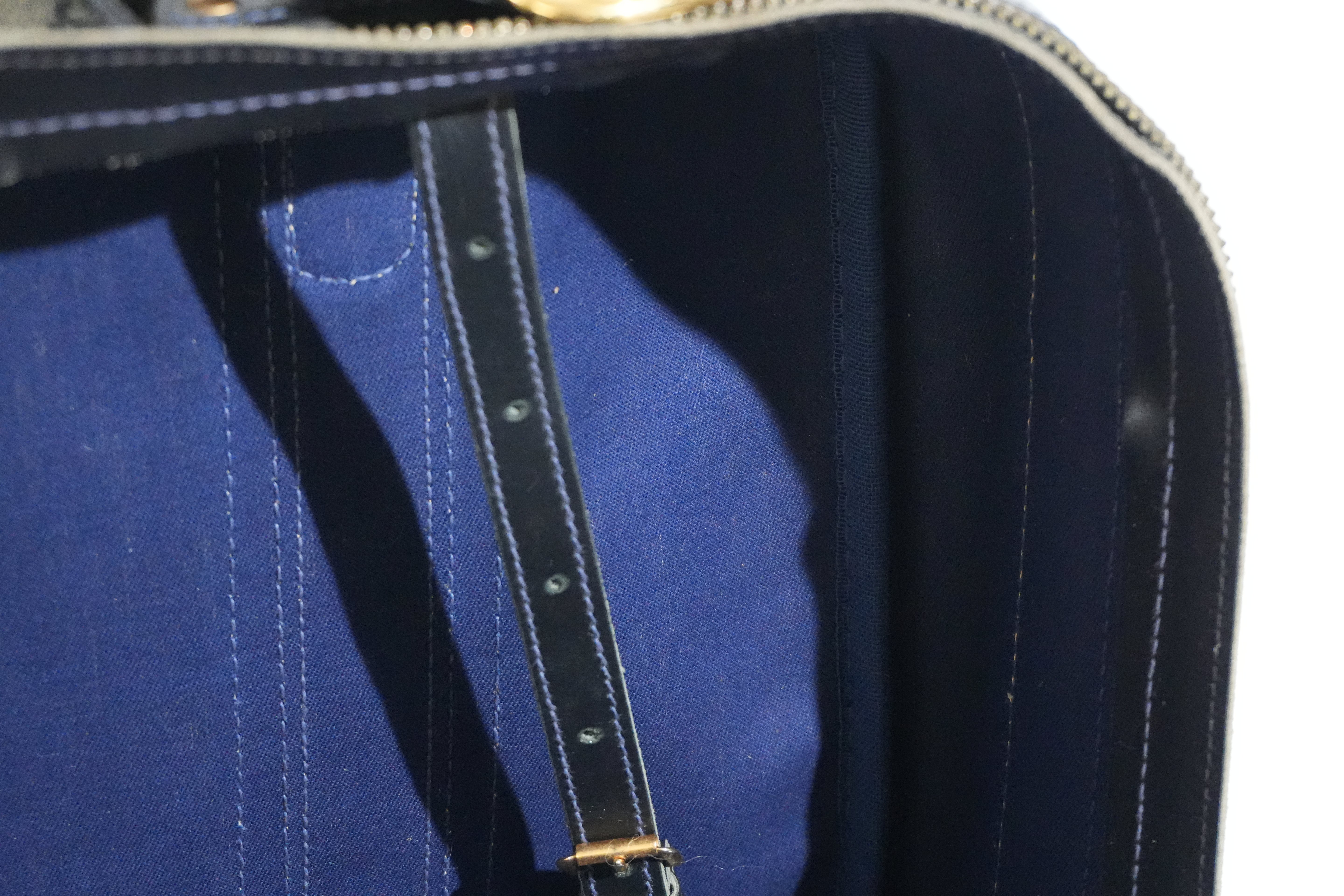 Pre-owned Gucci Ophidia Carry On Luggage Navy Blue