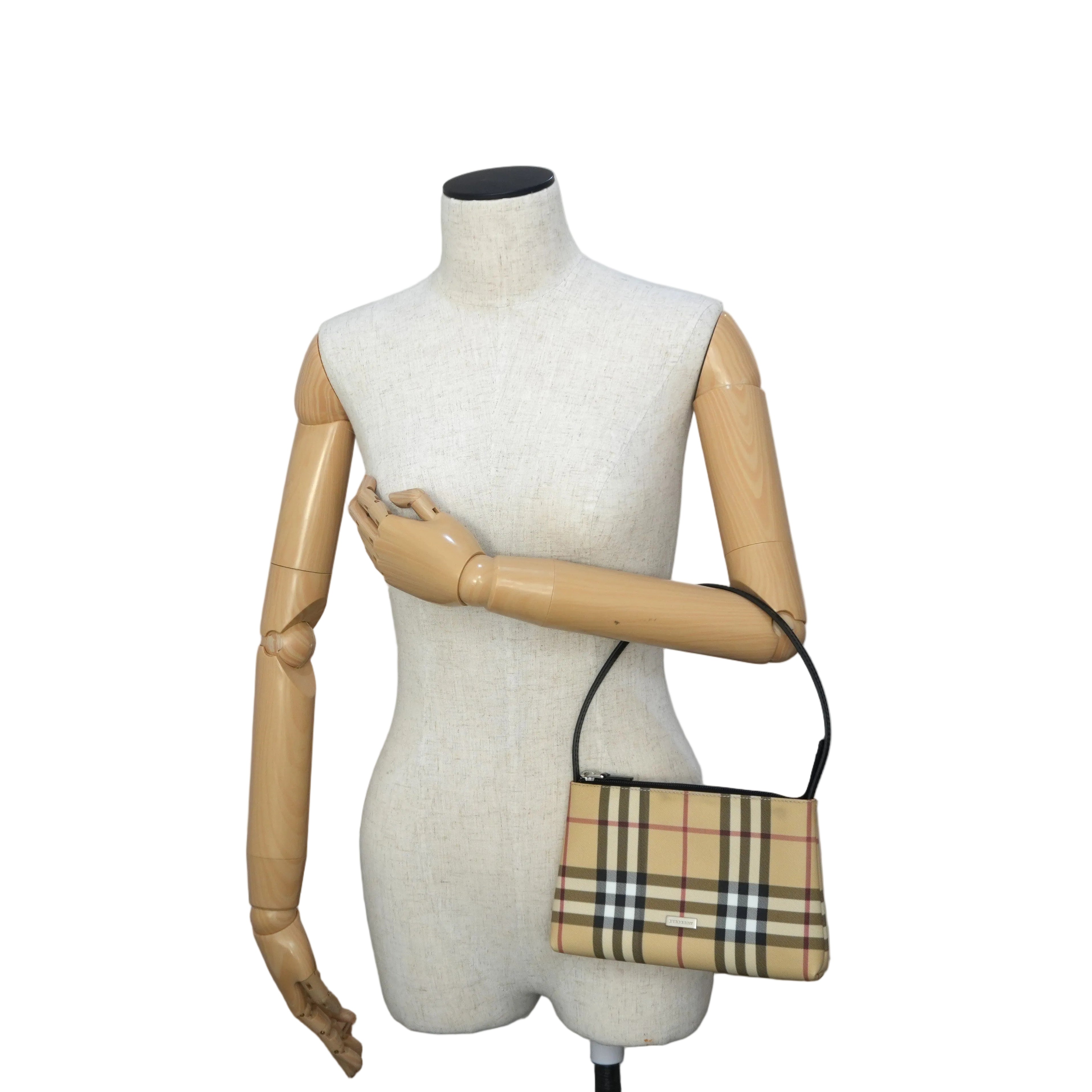 Pre-owned Burberry Nova Check Handbag Beige