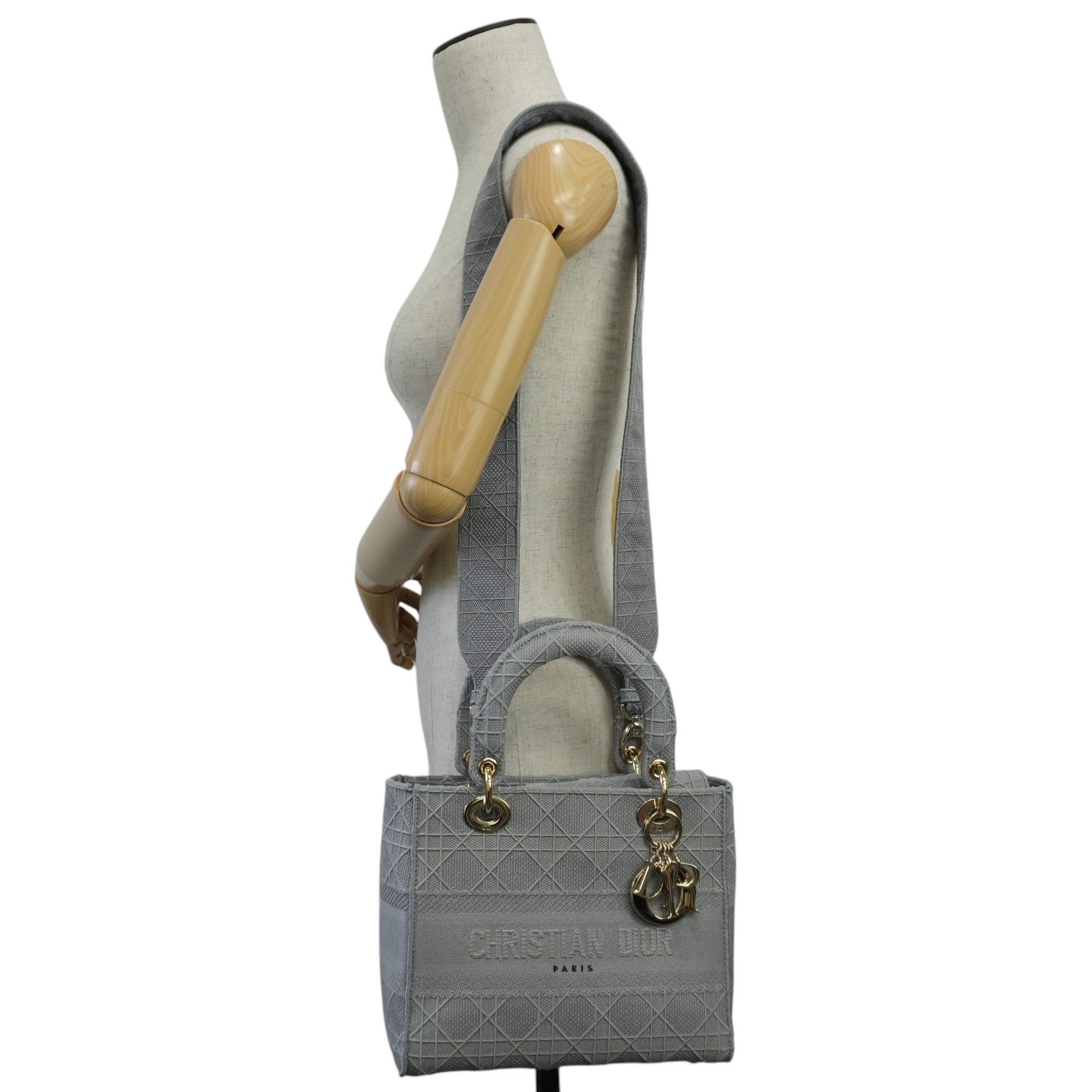 Christian Dior Lady D Light Gray Shoulder Strap Used