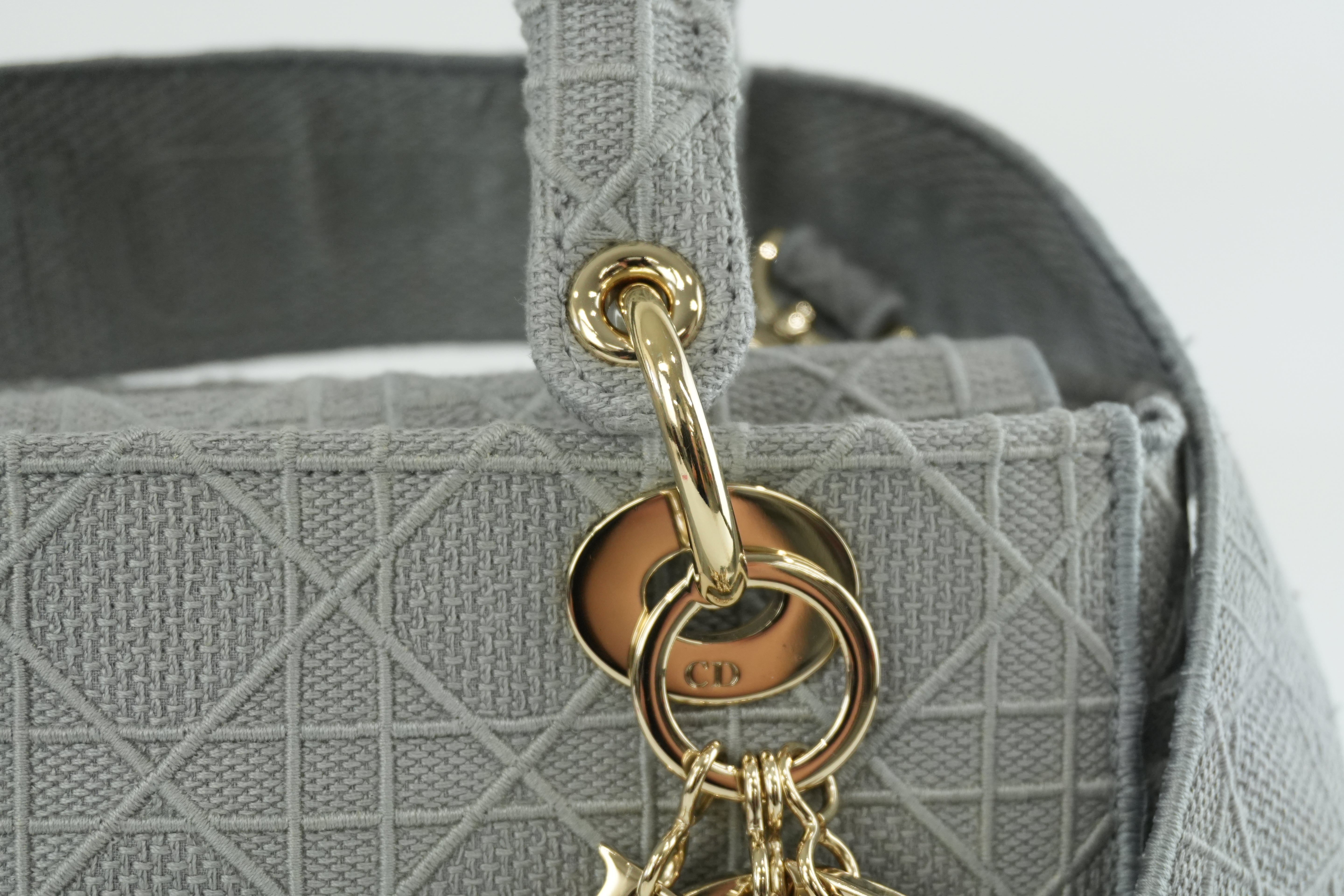 Christian Dior Lady D Light Gray Shoulder Strap Used