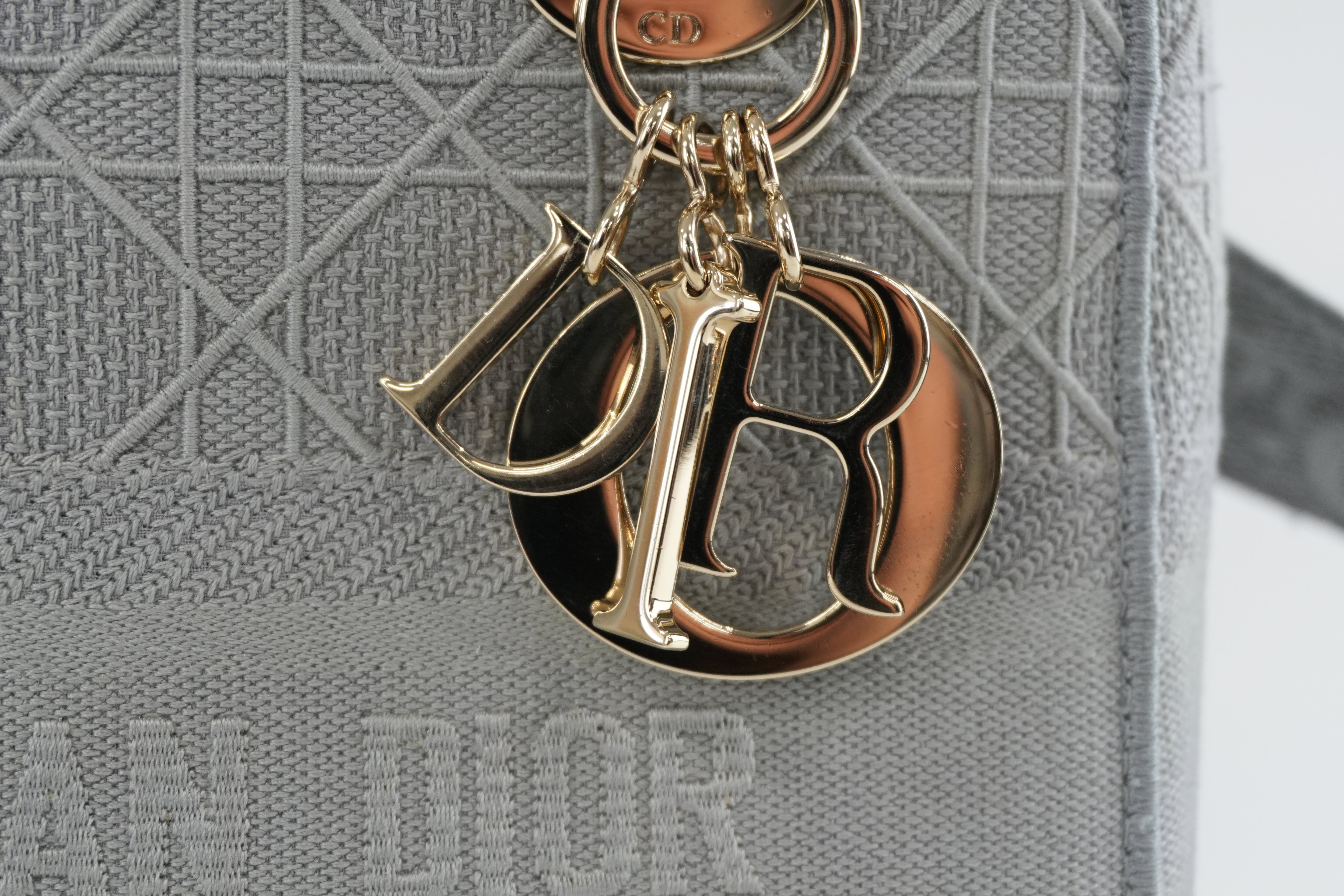 Christian Dior Lady D Light Gray Shoulder Strap Used