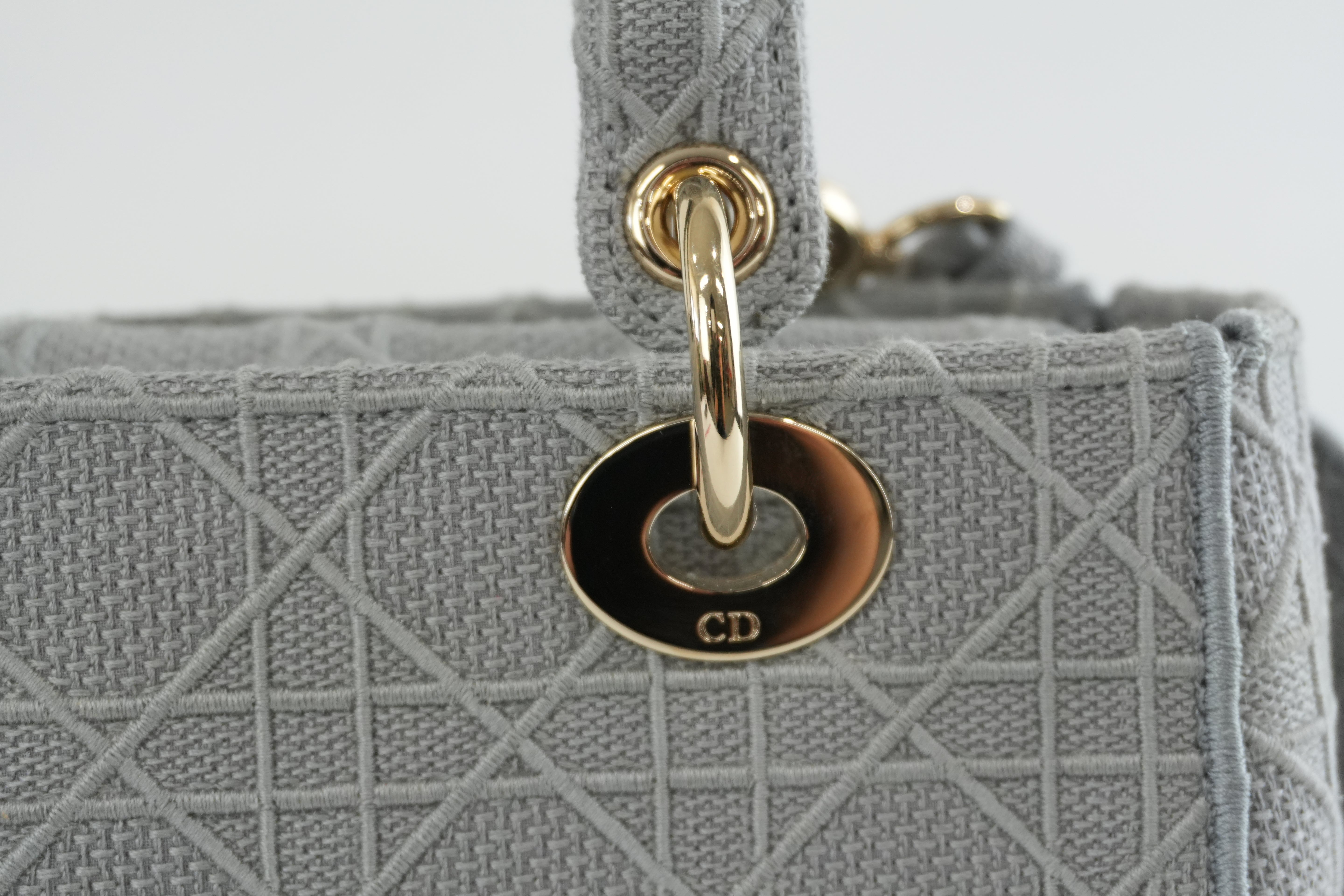 Christian Dior Lady D Light Gray Shoulder Strap Used