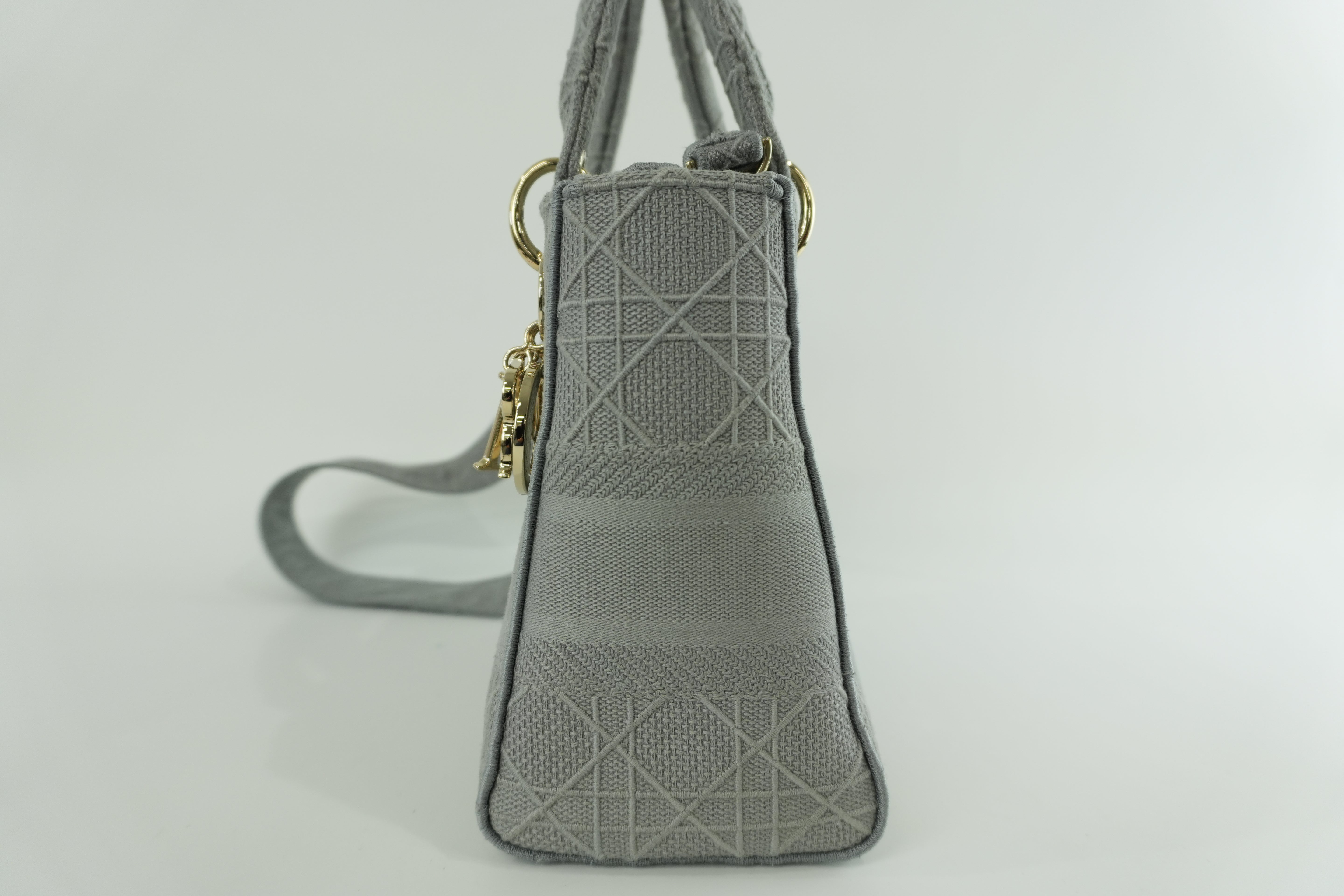 Christian Dior Lady D Light Gray Shoulder Strap Used