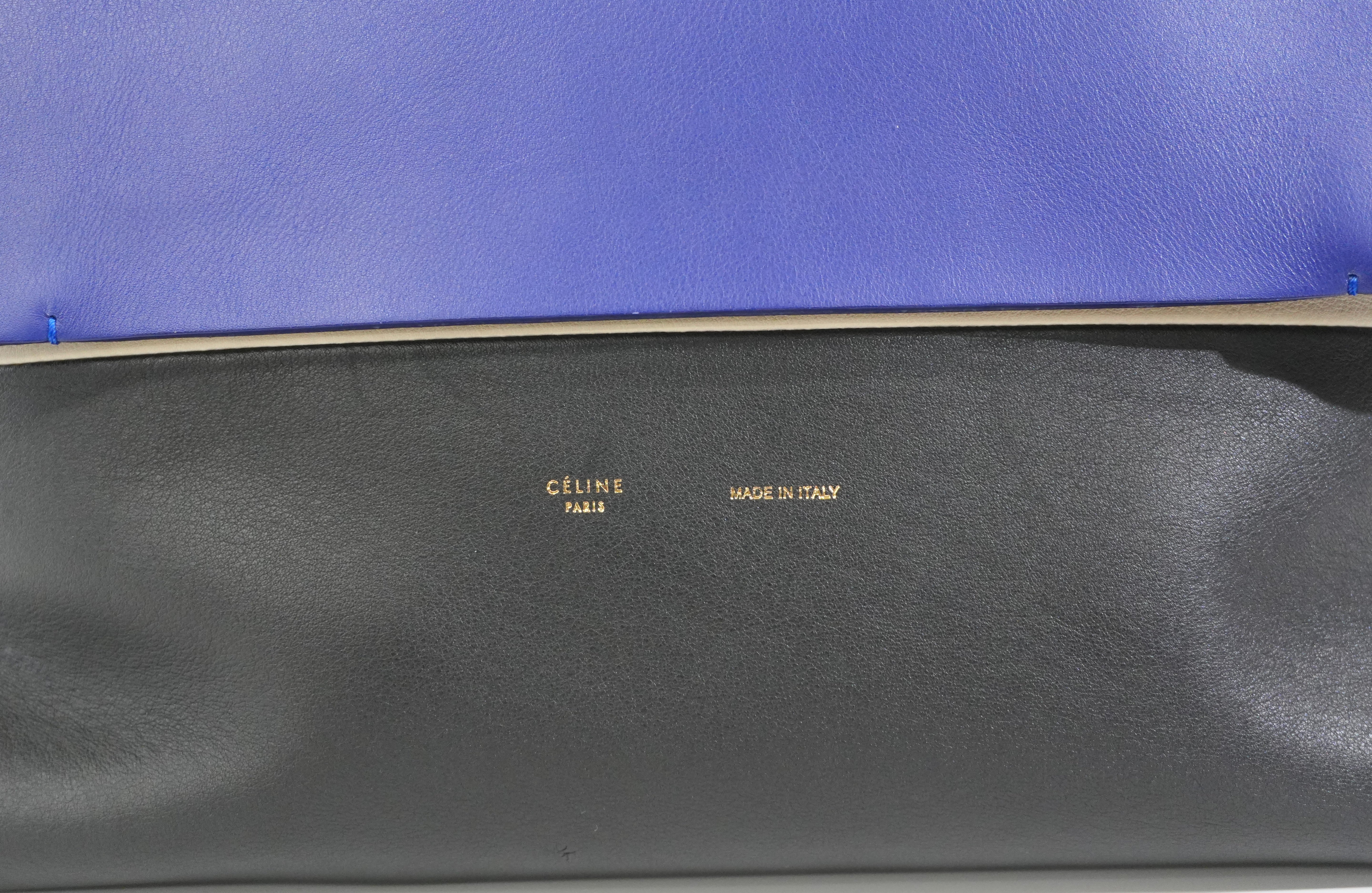 Pre-owned Celine All Soft Tricolor Tote Bag Blue