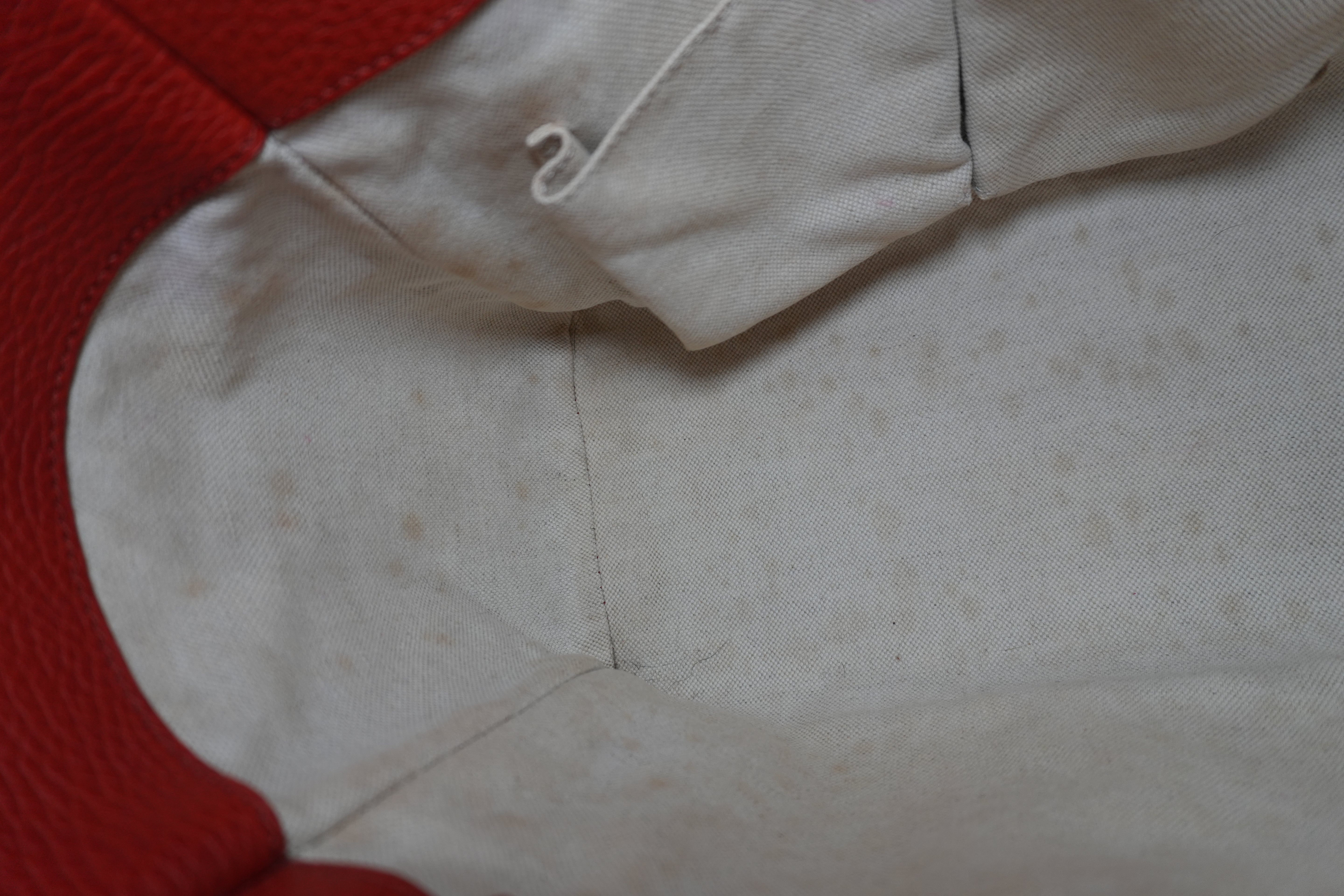 Gucci Swing Tote Bag Leather Red Used