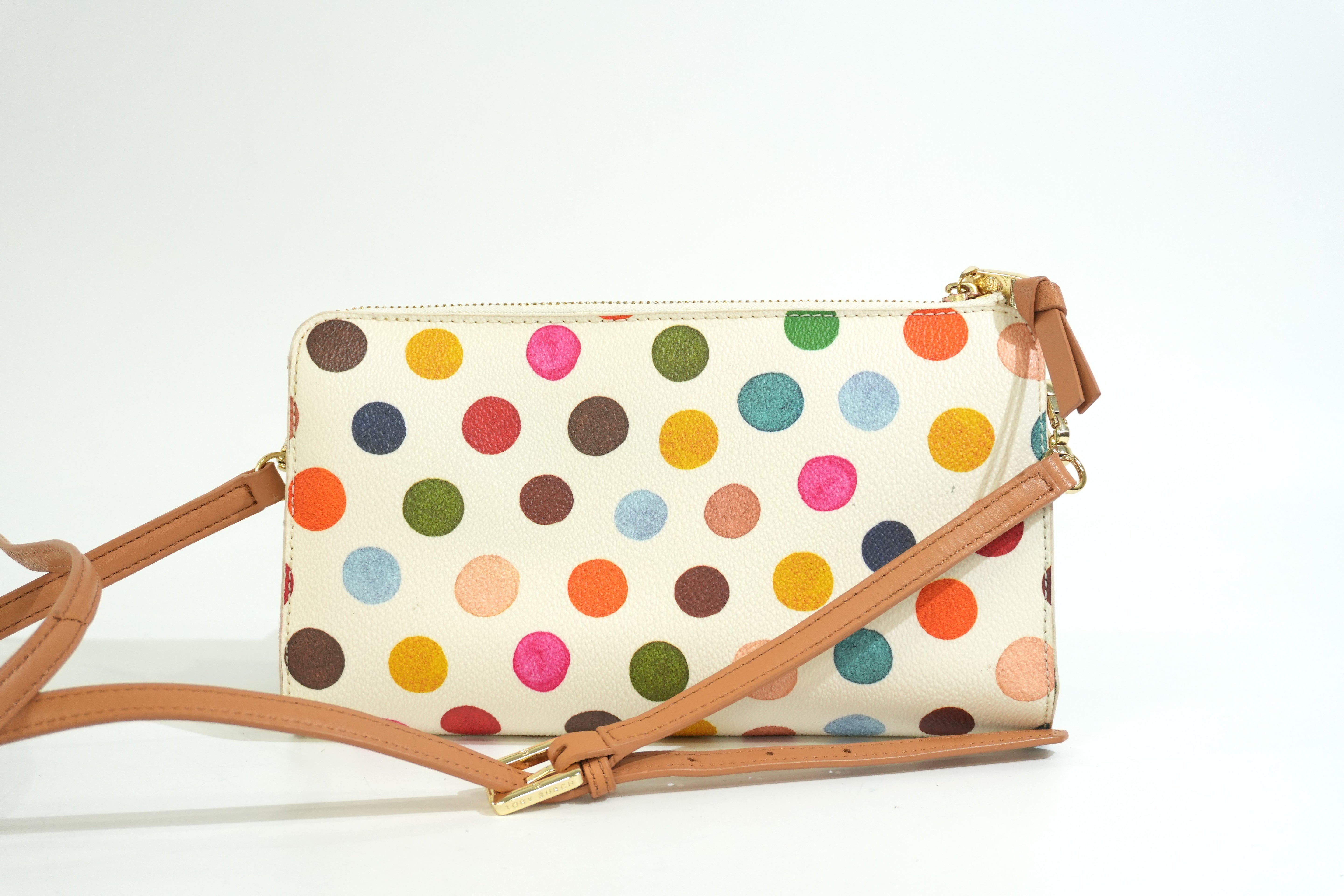 Pre-owned Tory Burch Polka Dots Crossbody Bag Multicolor