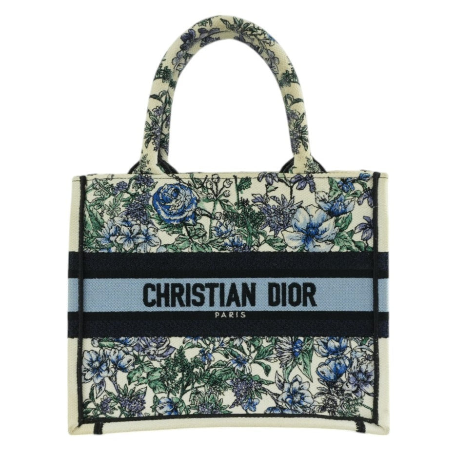 Christian Dior Canvas Book Tote Bag Multicolor Small Used