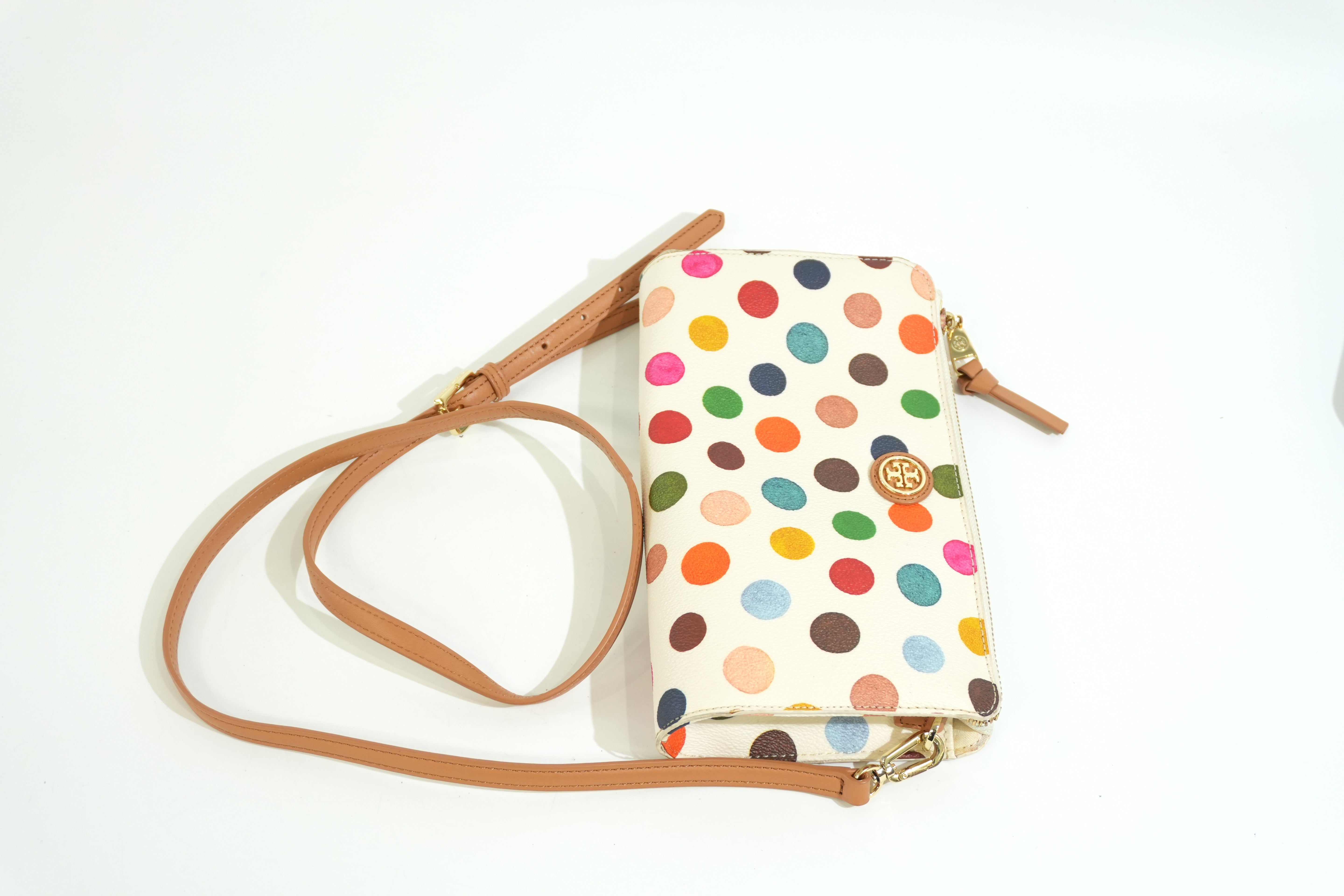 Pre-owned Tory Burch Polka Dots Crossbody Bag Multicolor