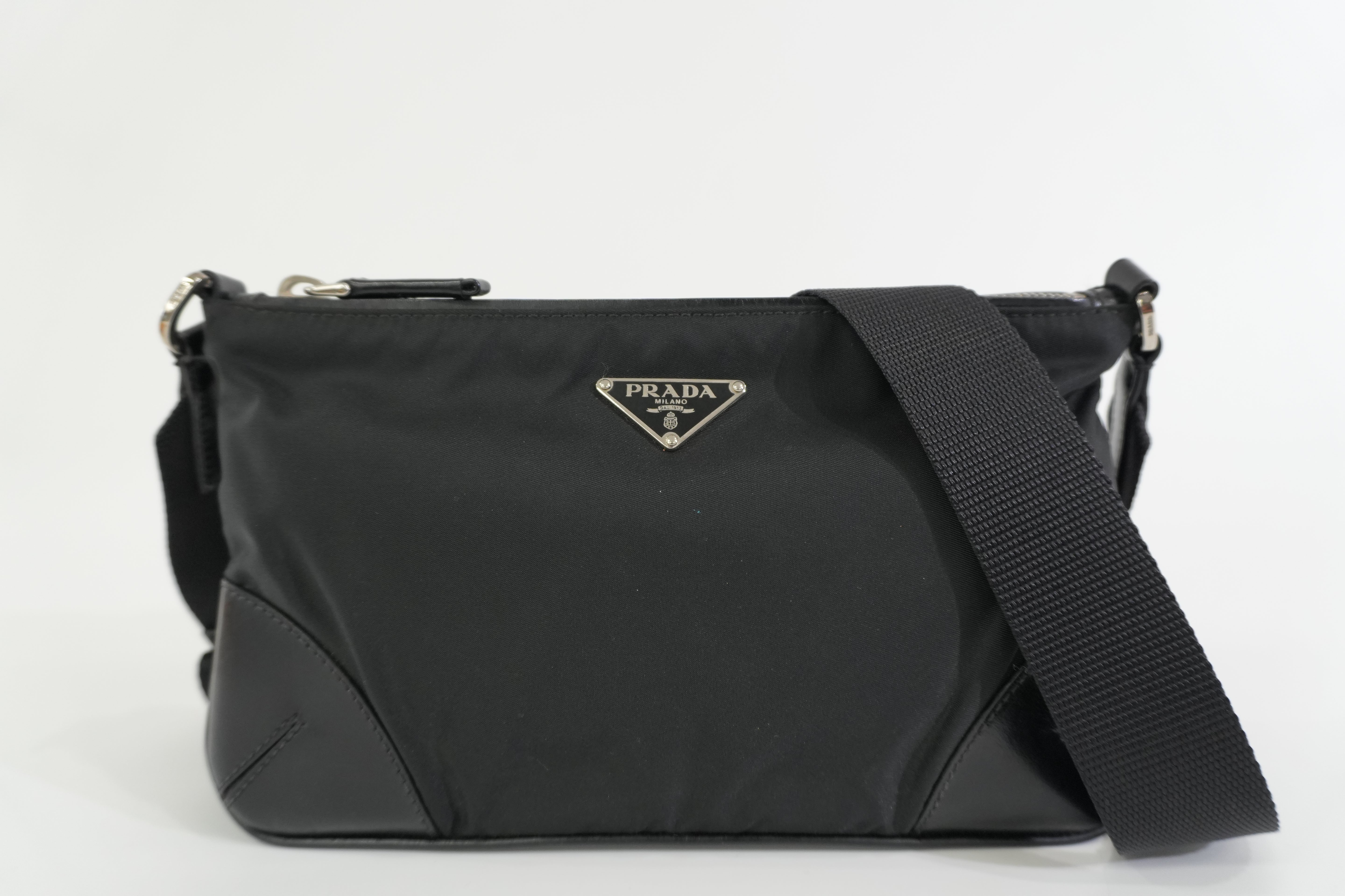 Pre-owned Prada Nylon Shoulder Bag Black
