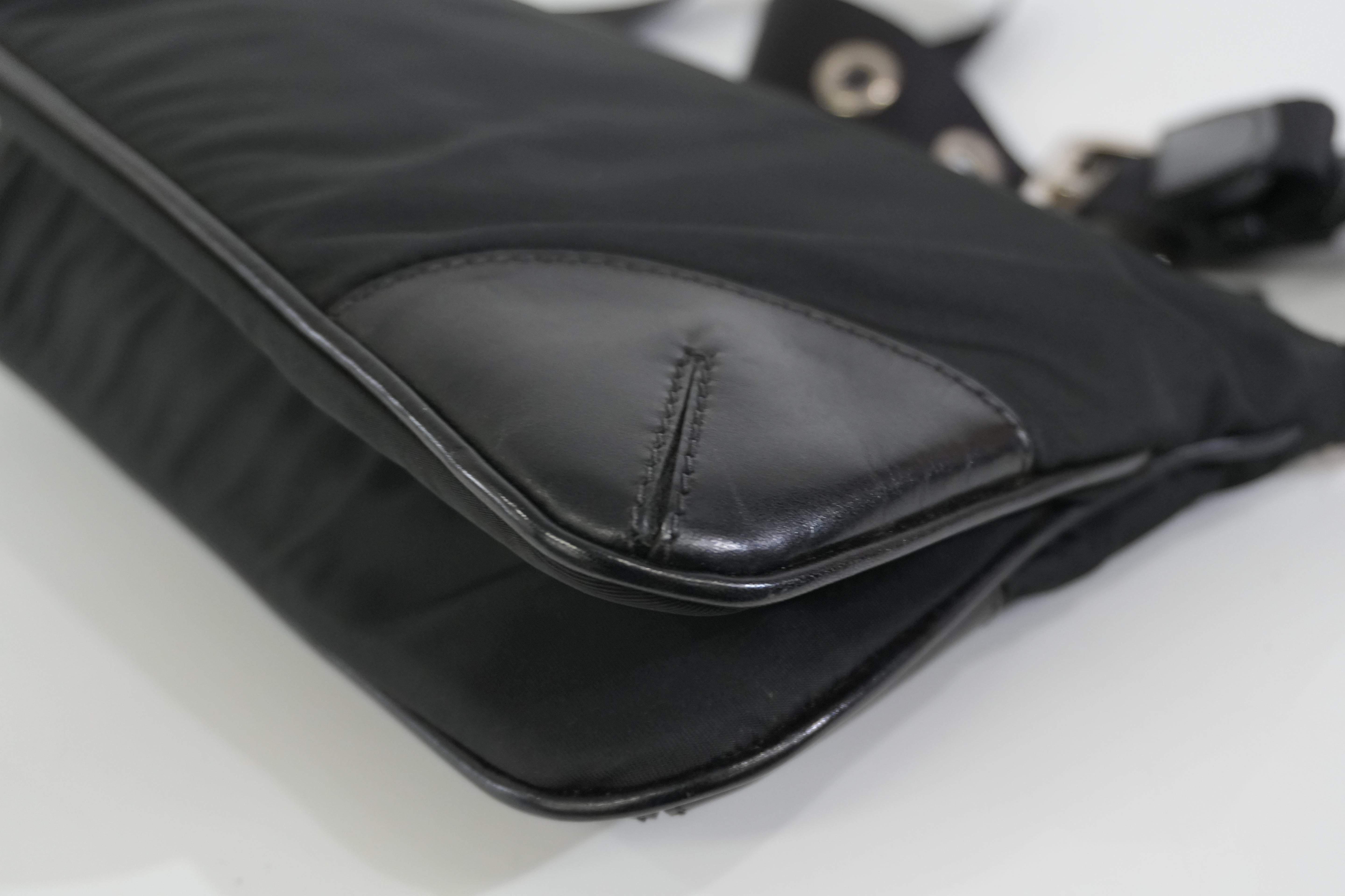 Pre-owned Prada Nylon Shoulder Bag Black