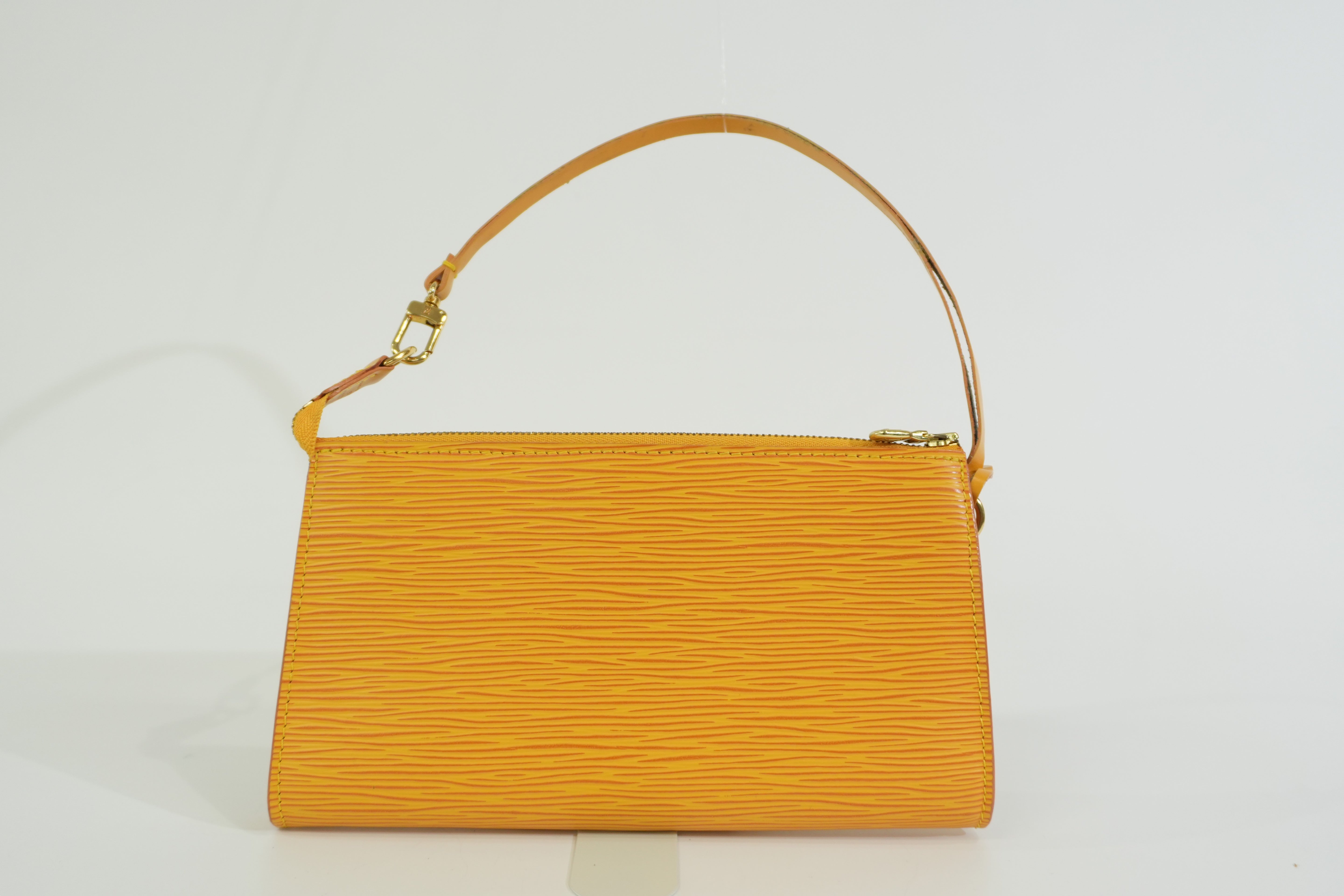 Pre-owned Louis Vuitton Epi Pochette Accessories Yellow