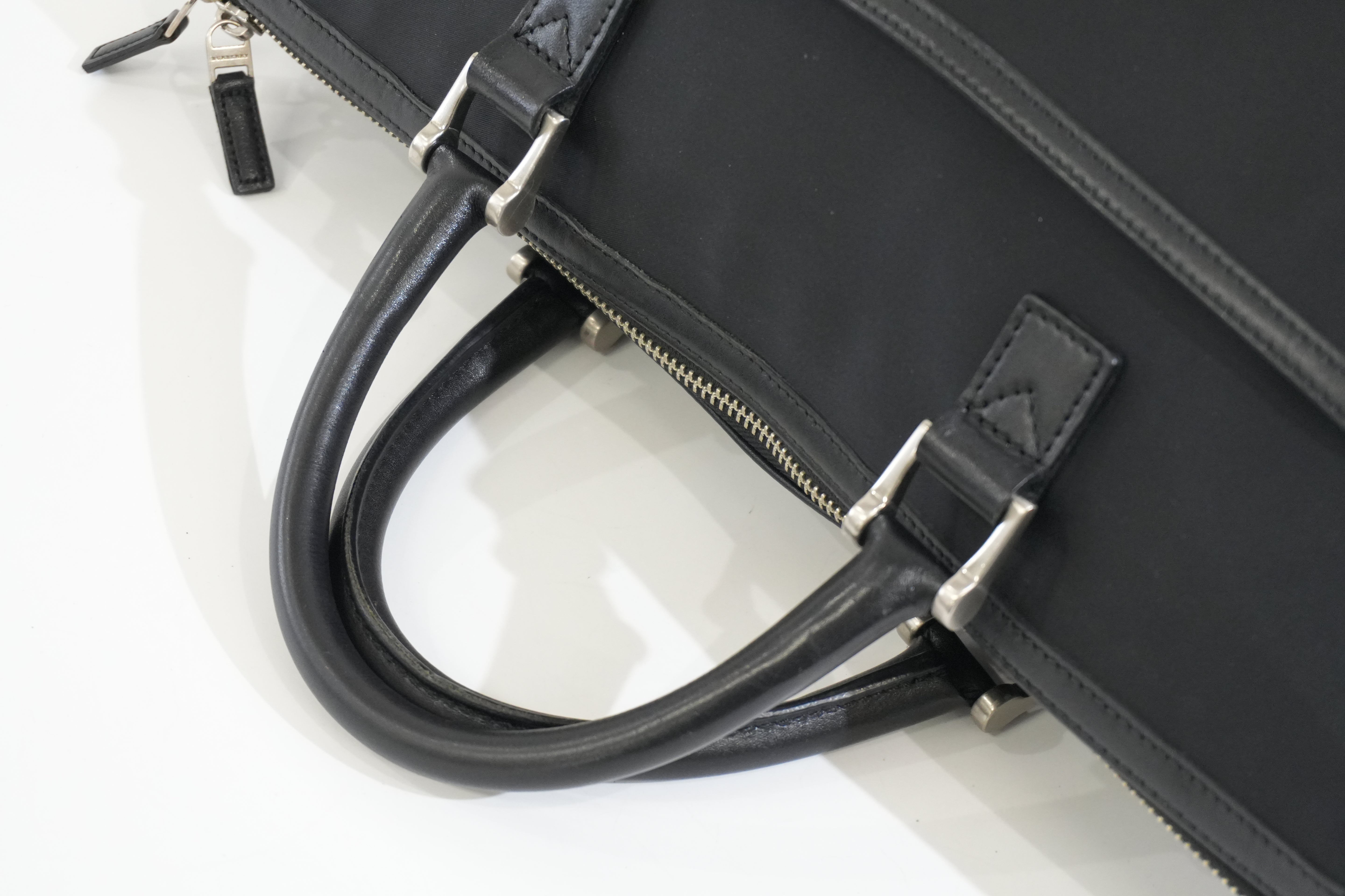 Pre-owned Burberry Briefcase Handbag Black