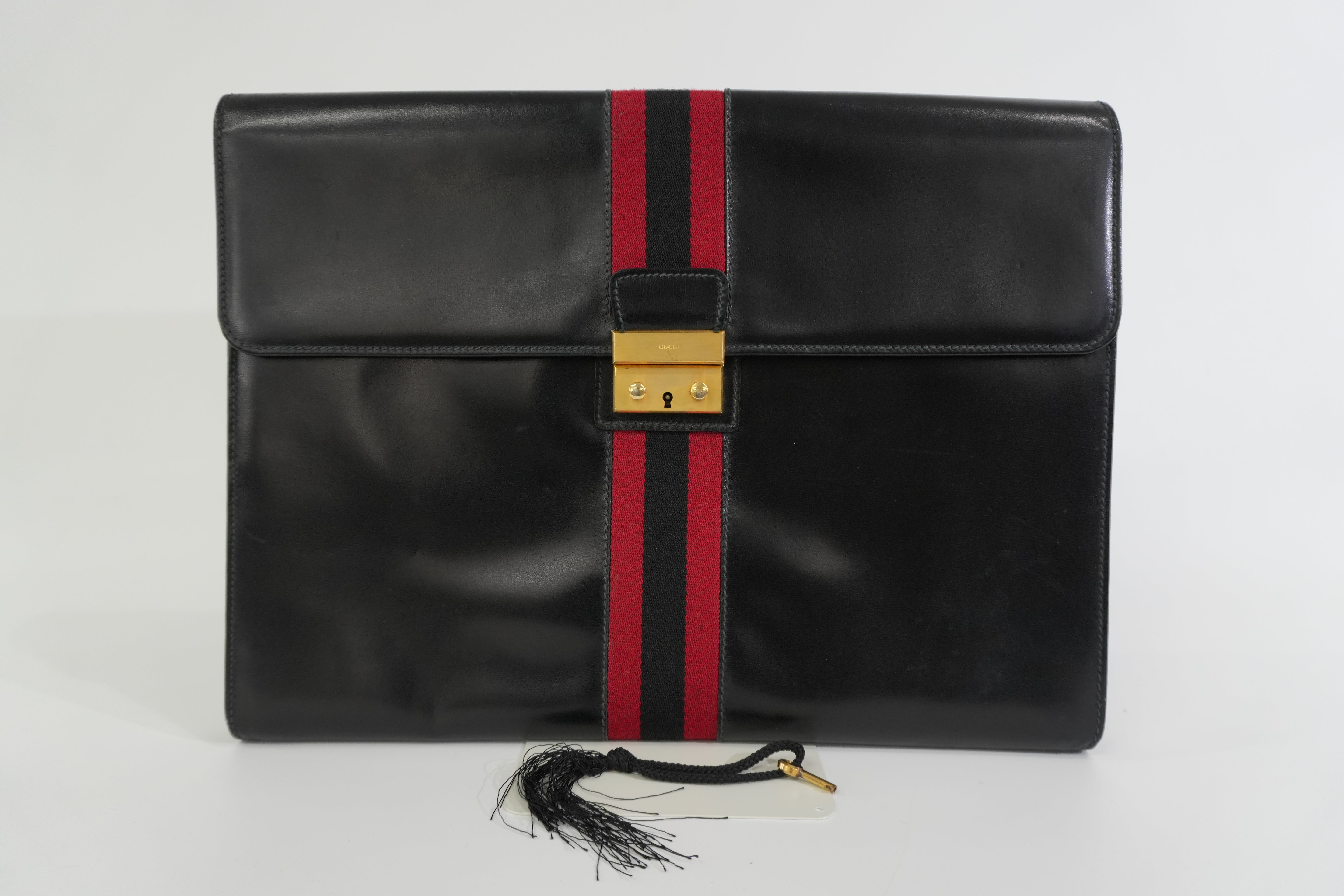 Pre-owned Gucci Laptop Case Black