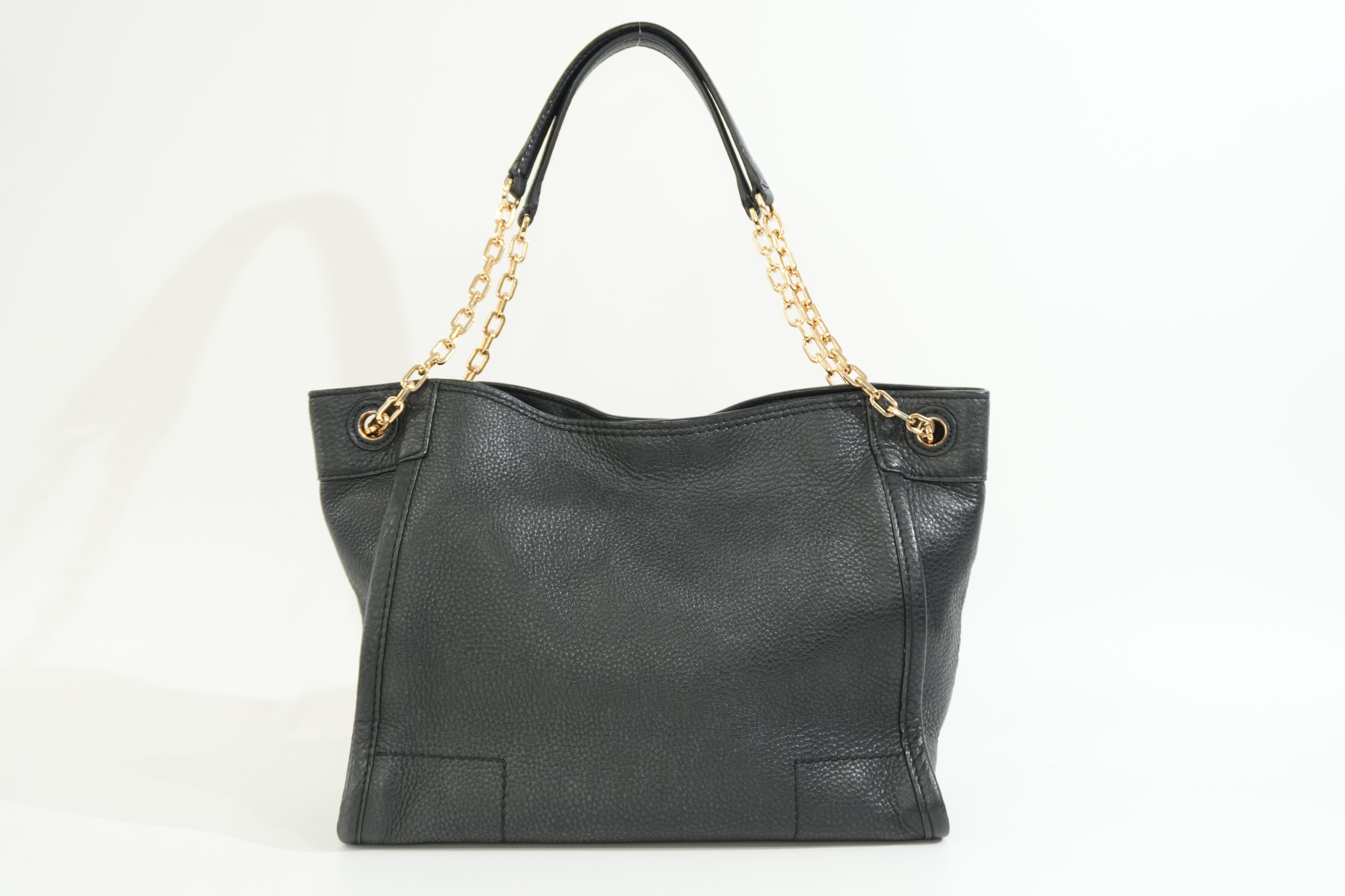 Pre-owned Tory Burch Chain Tote Bag Black
