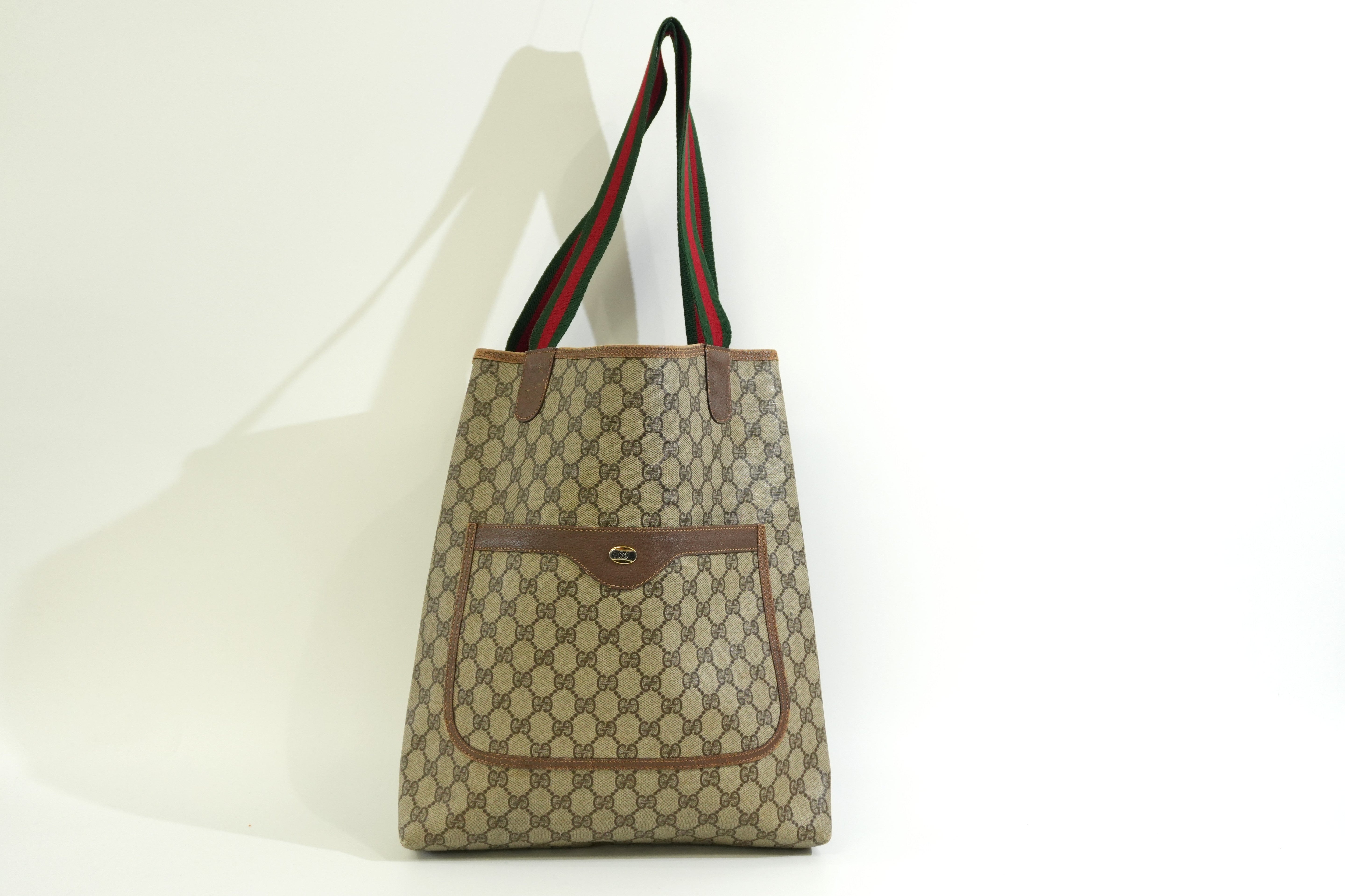 Pre-owned Gucci Ophidia Tote Bag Brown