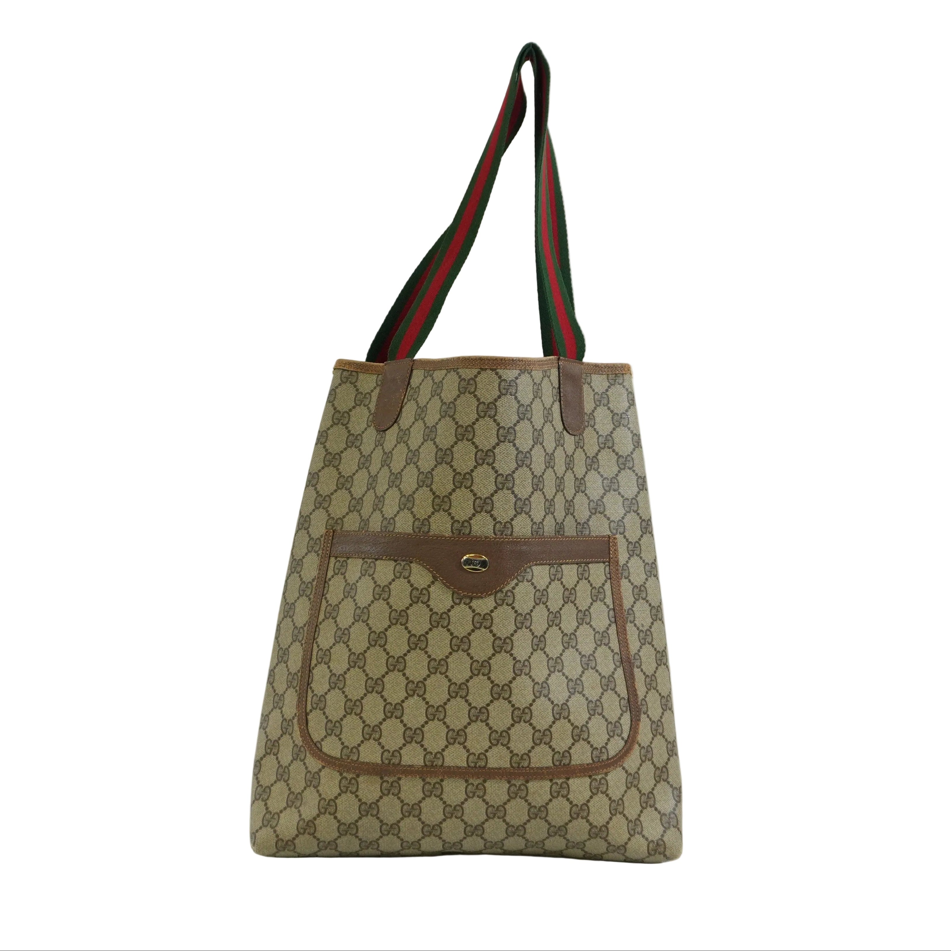 Pre-owned Gucci Ophidia Tote Bag Brown