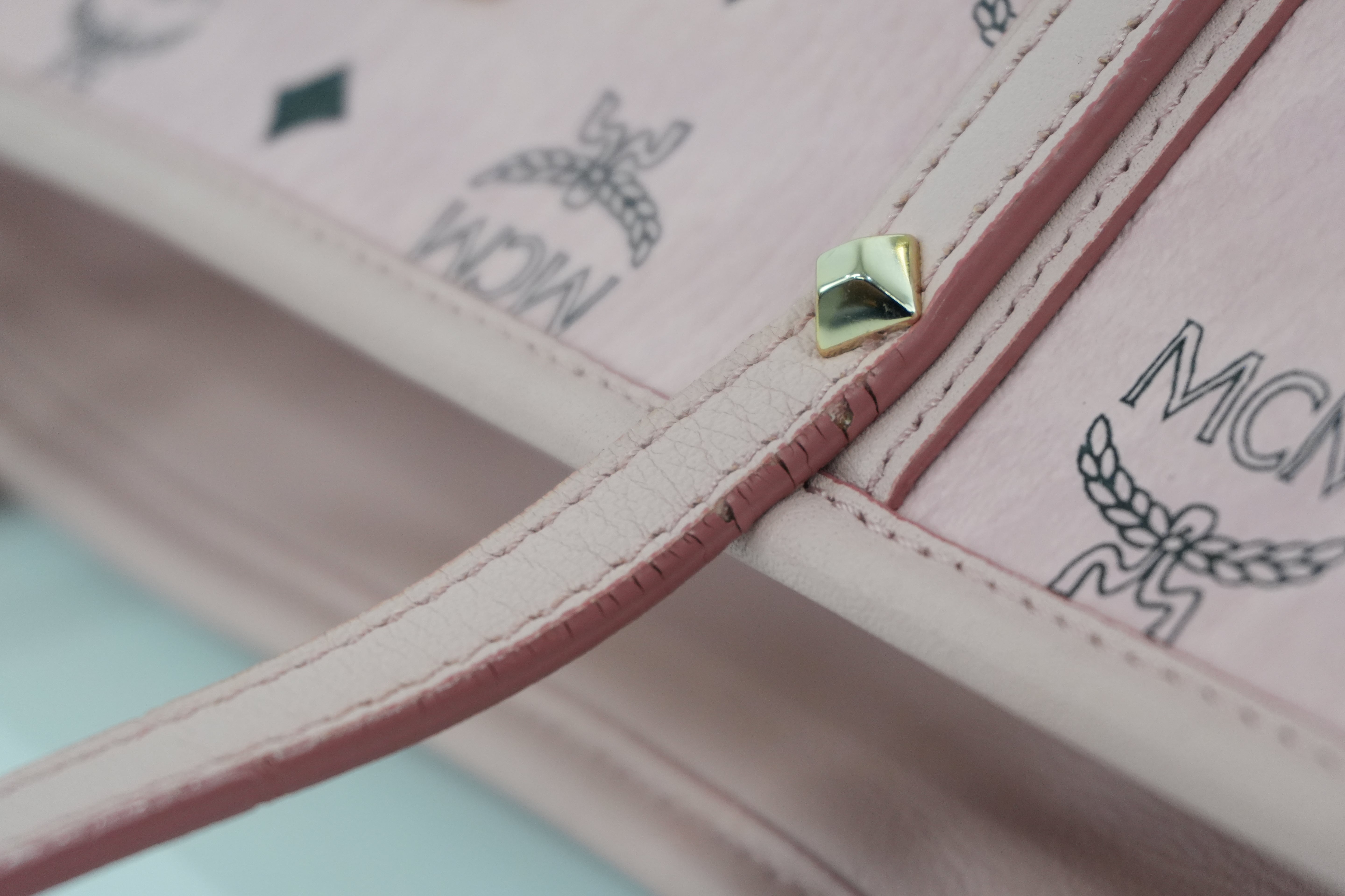 MCM Tote Bag Pink Used