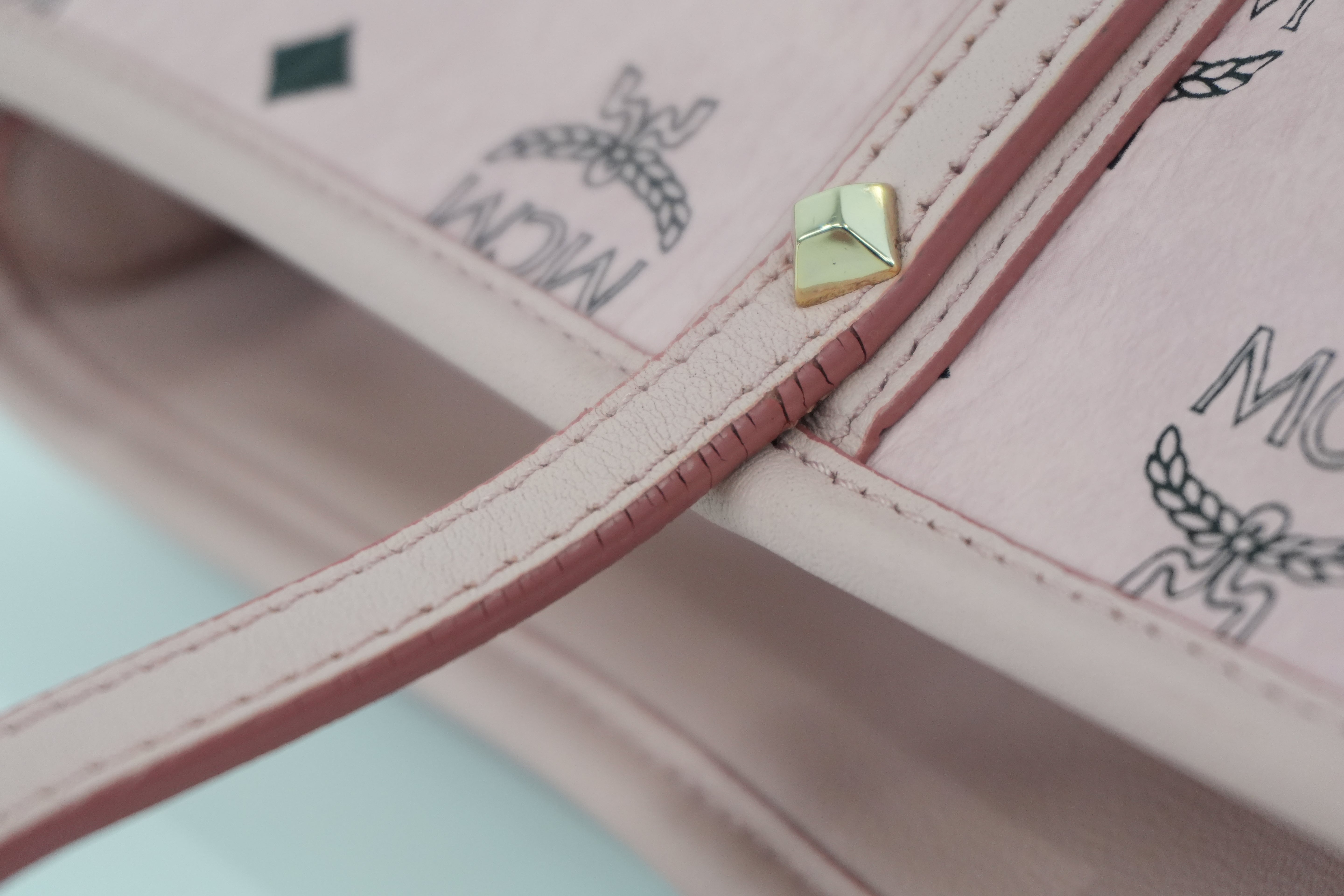 MCM Tote Bag Pink Used