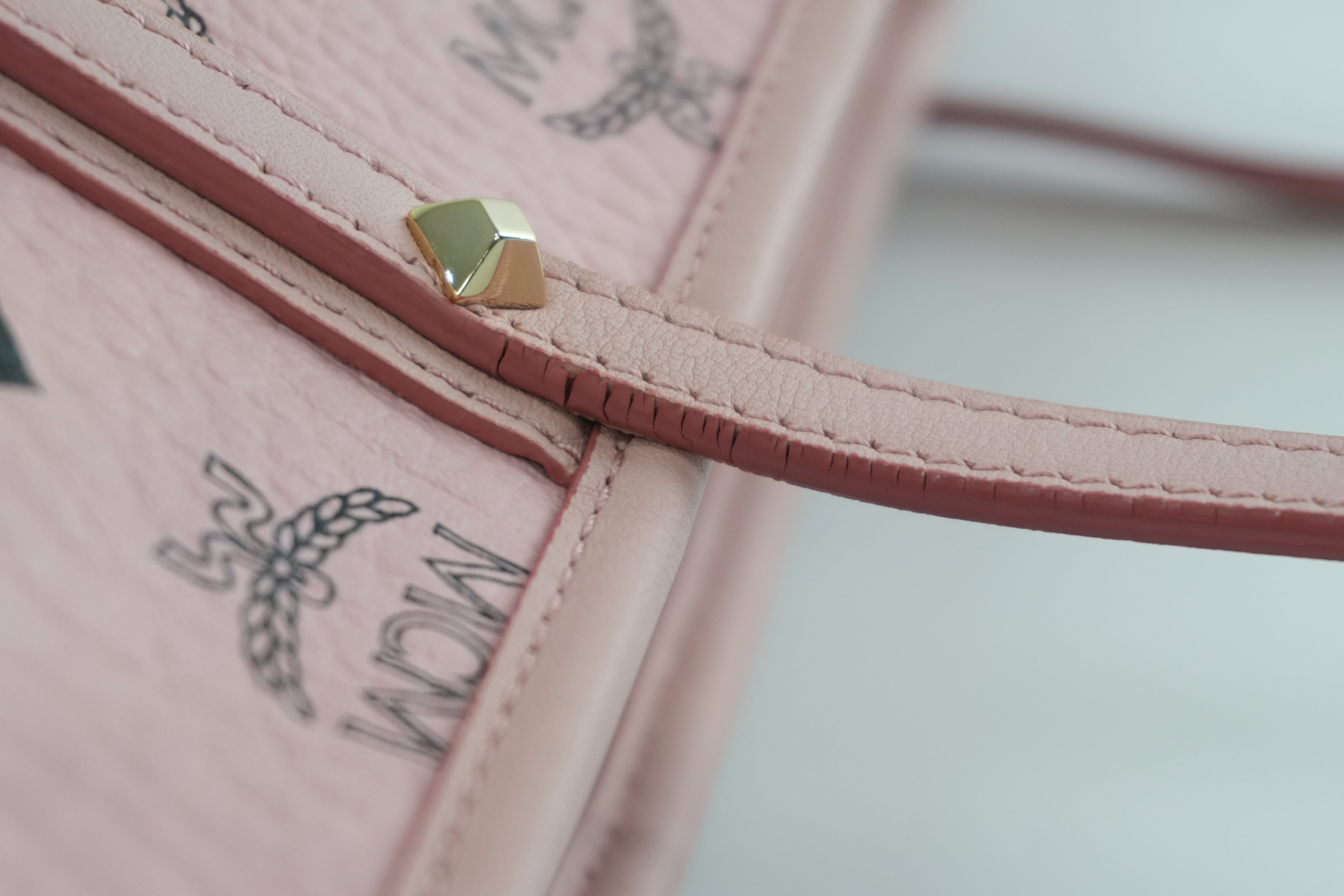 MCM Tote Bag Pink Used