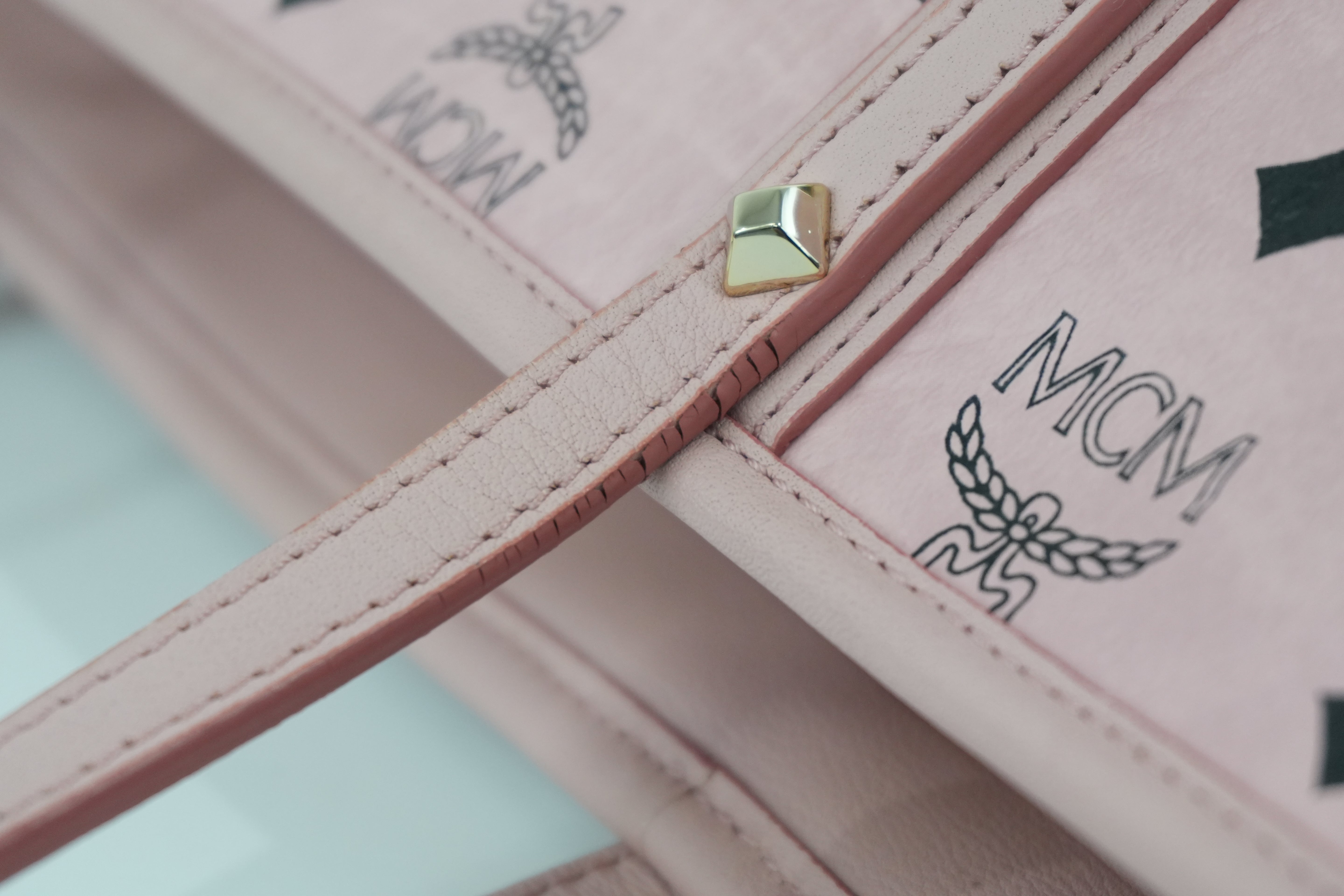 MCM Tote Bag Pink Used