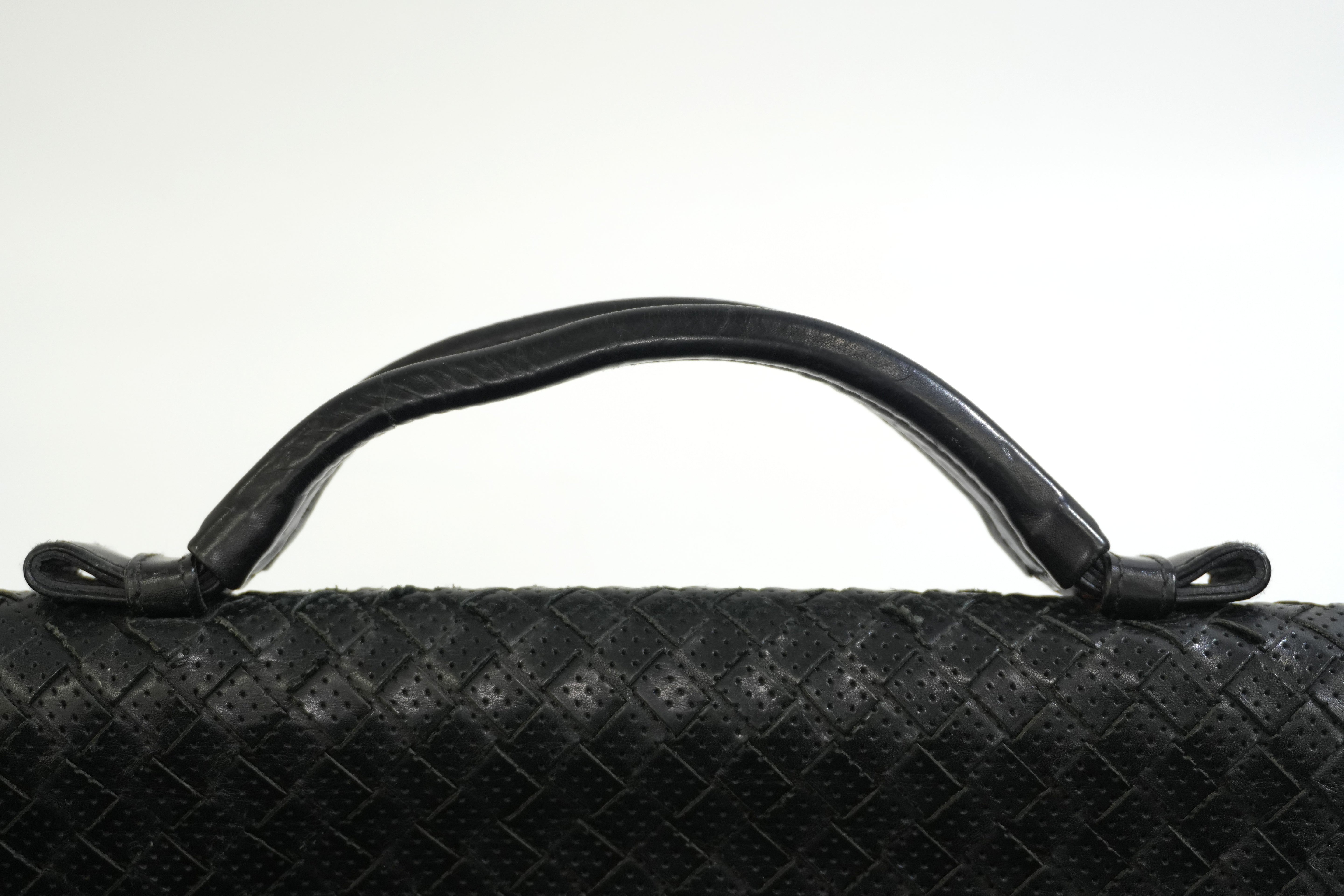 Pre-owned Bottega Business Bag Black