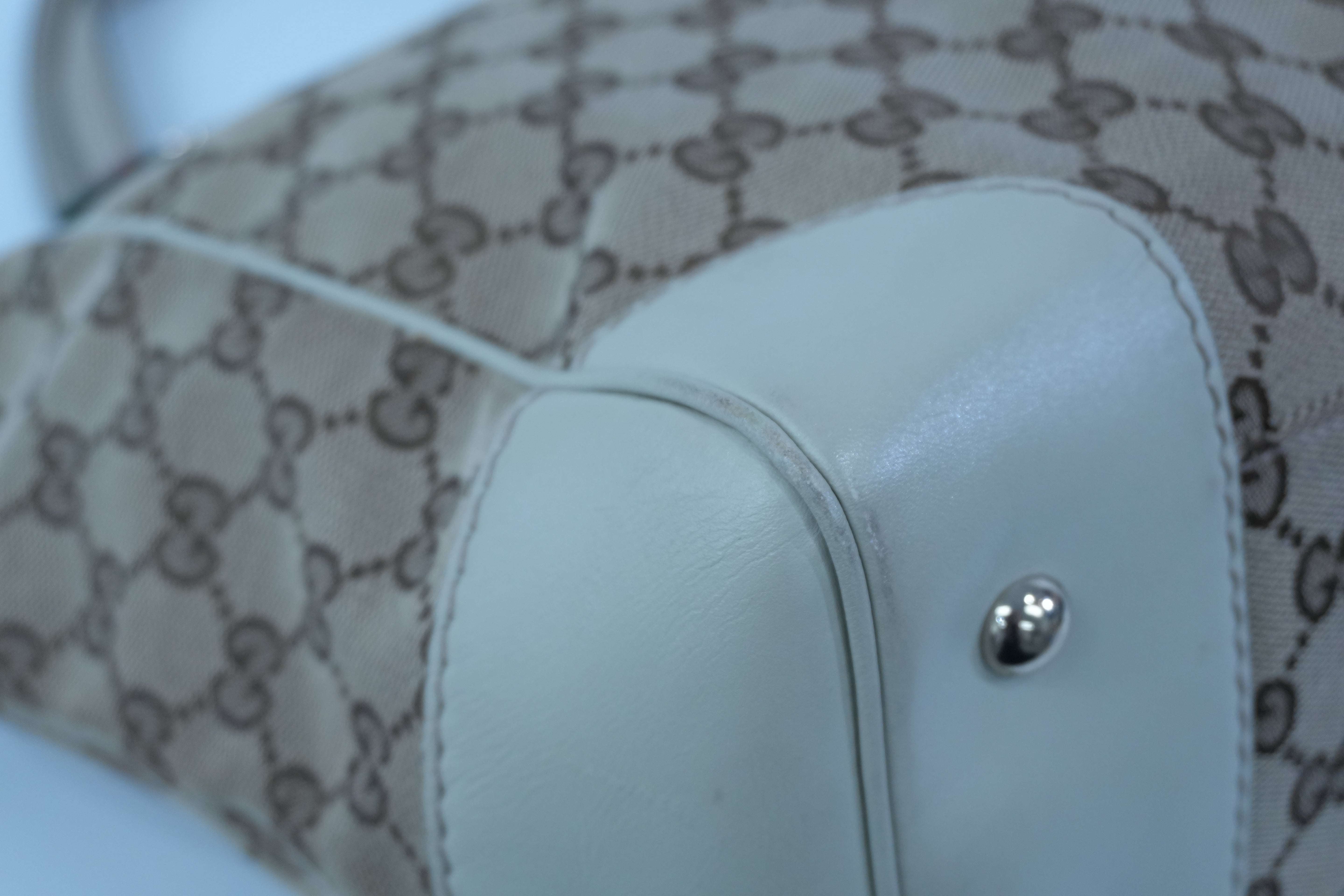 Pre-owned Gucci Guccisima Tote Bag White